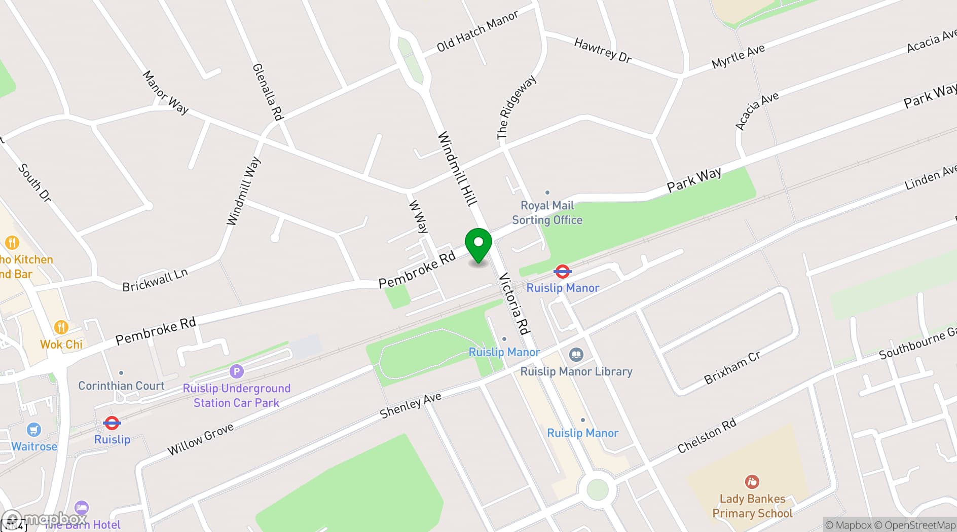 Map showing Ten Restaurant