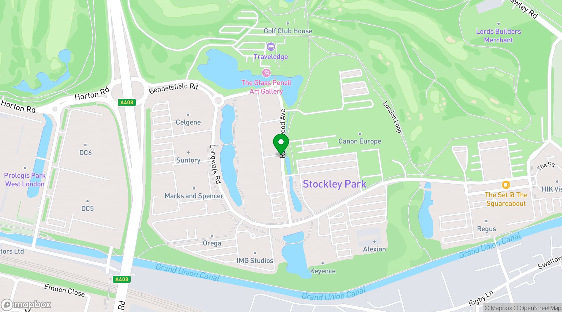 Map showing Spaces Heathrow Airport