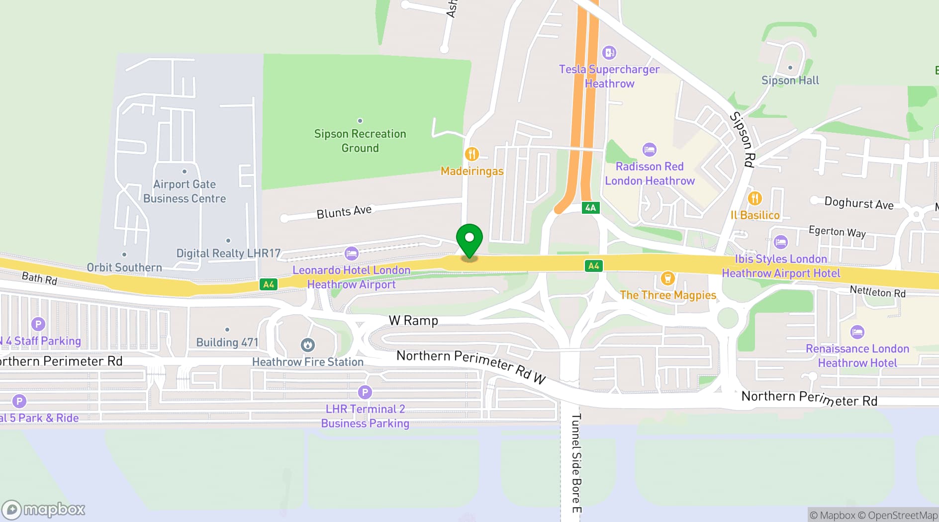Map showing Leonardo Hotel London Heathrow Airport