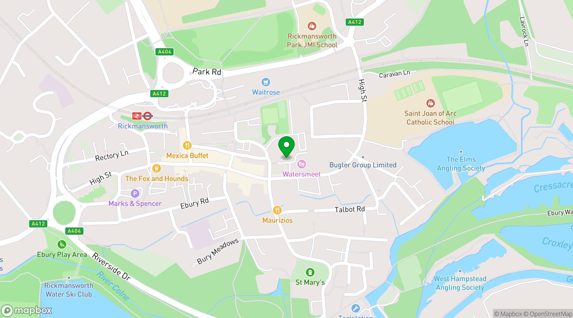 Map showing Rivertech