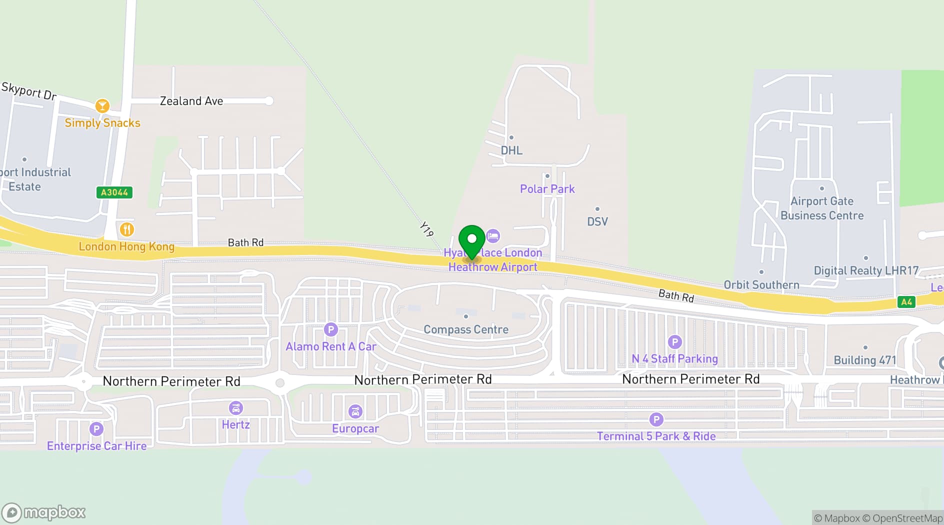 Map showing Hyatt Place London Heathrow Airport