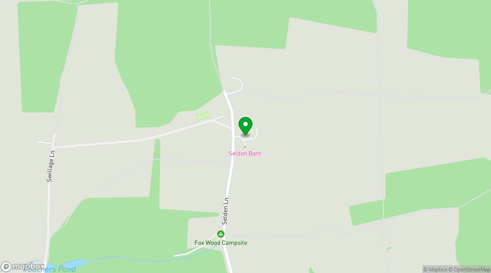 Map showing Selden Barns