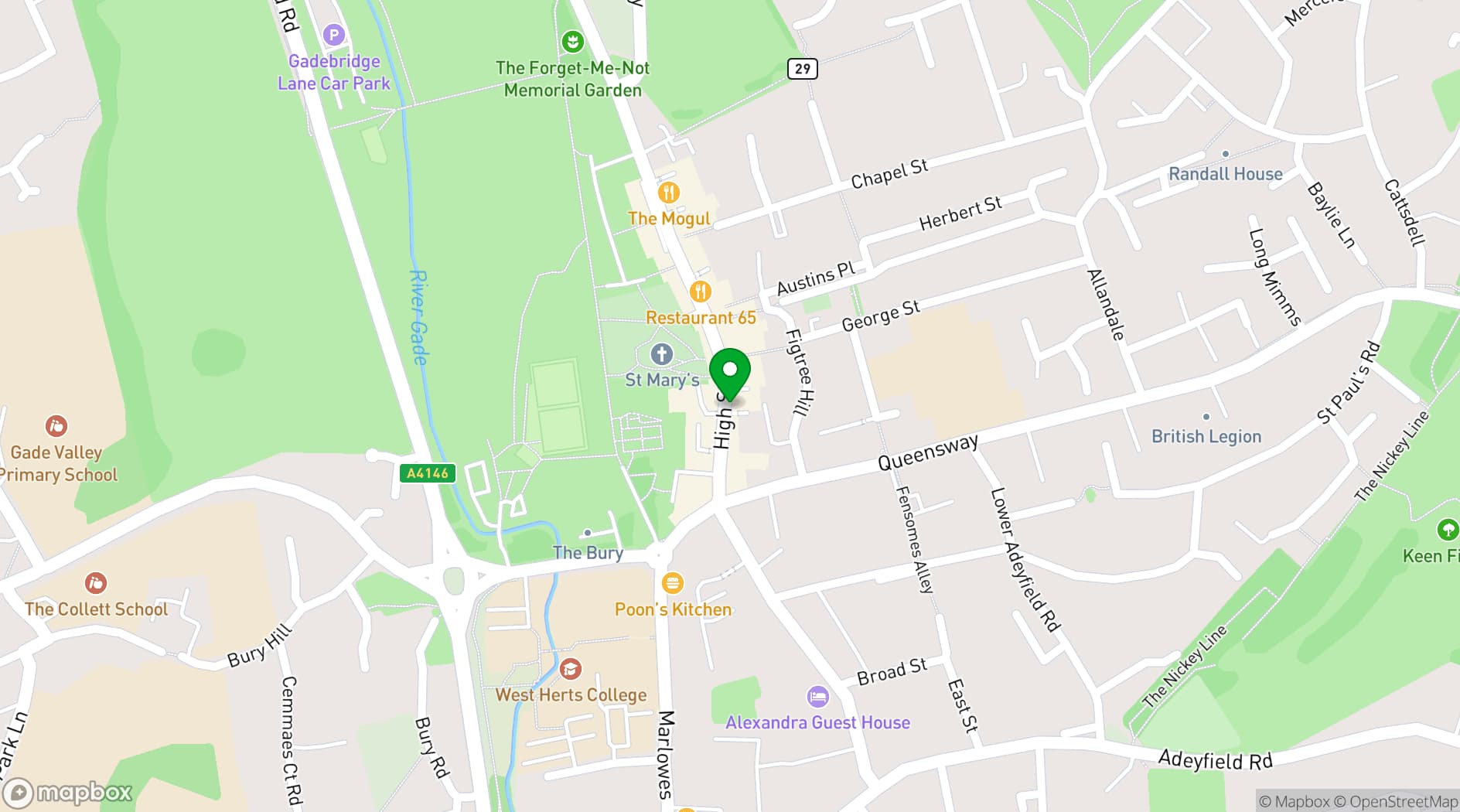 Map showing The Sparrow