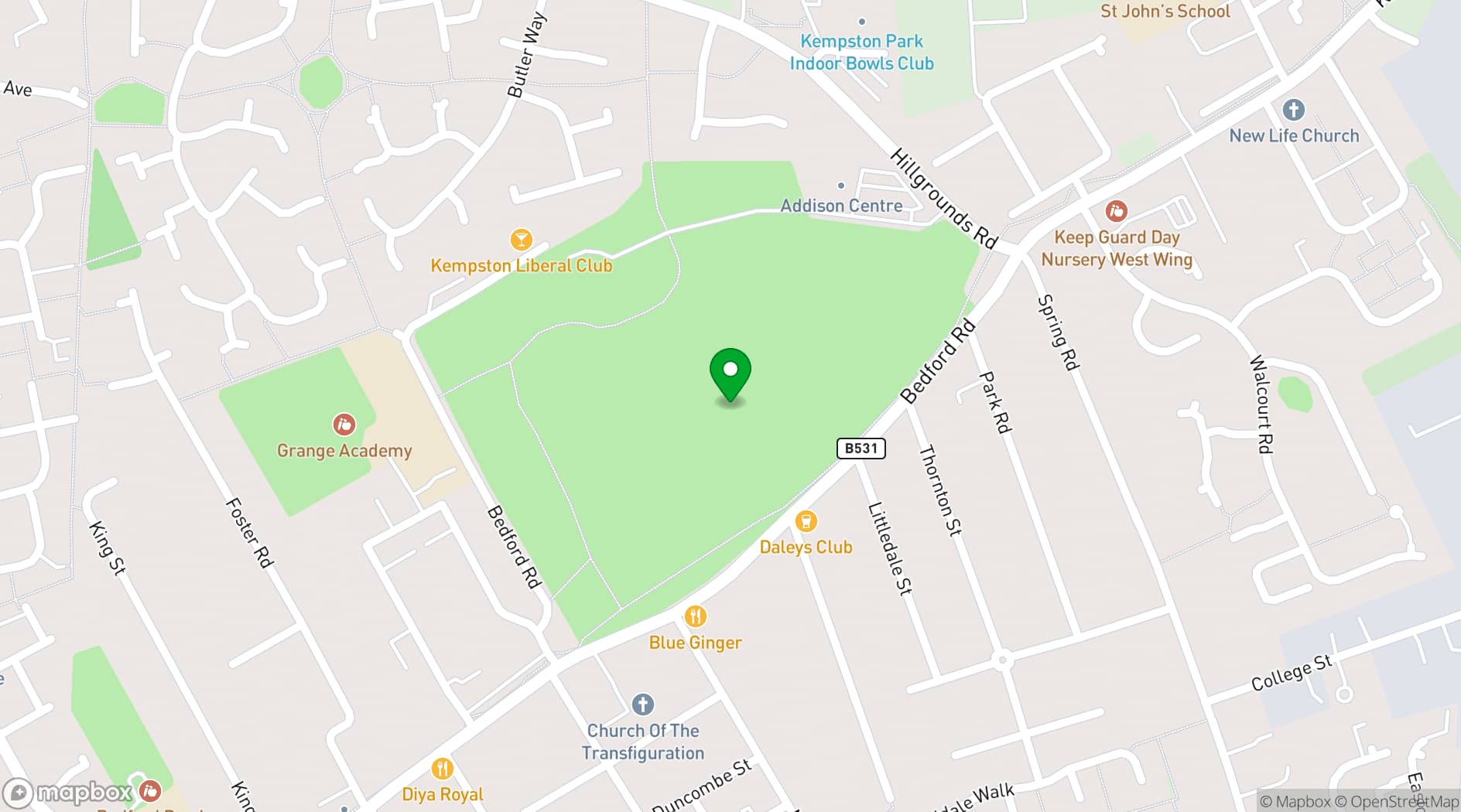 Map showing The Addison Centre