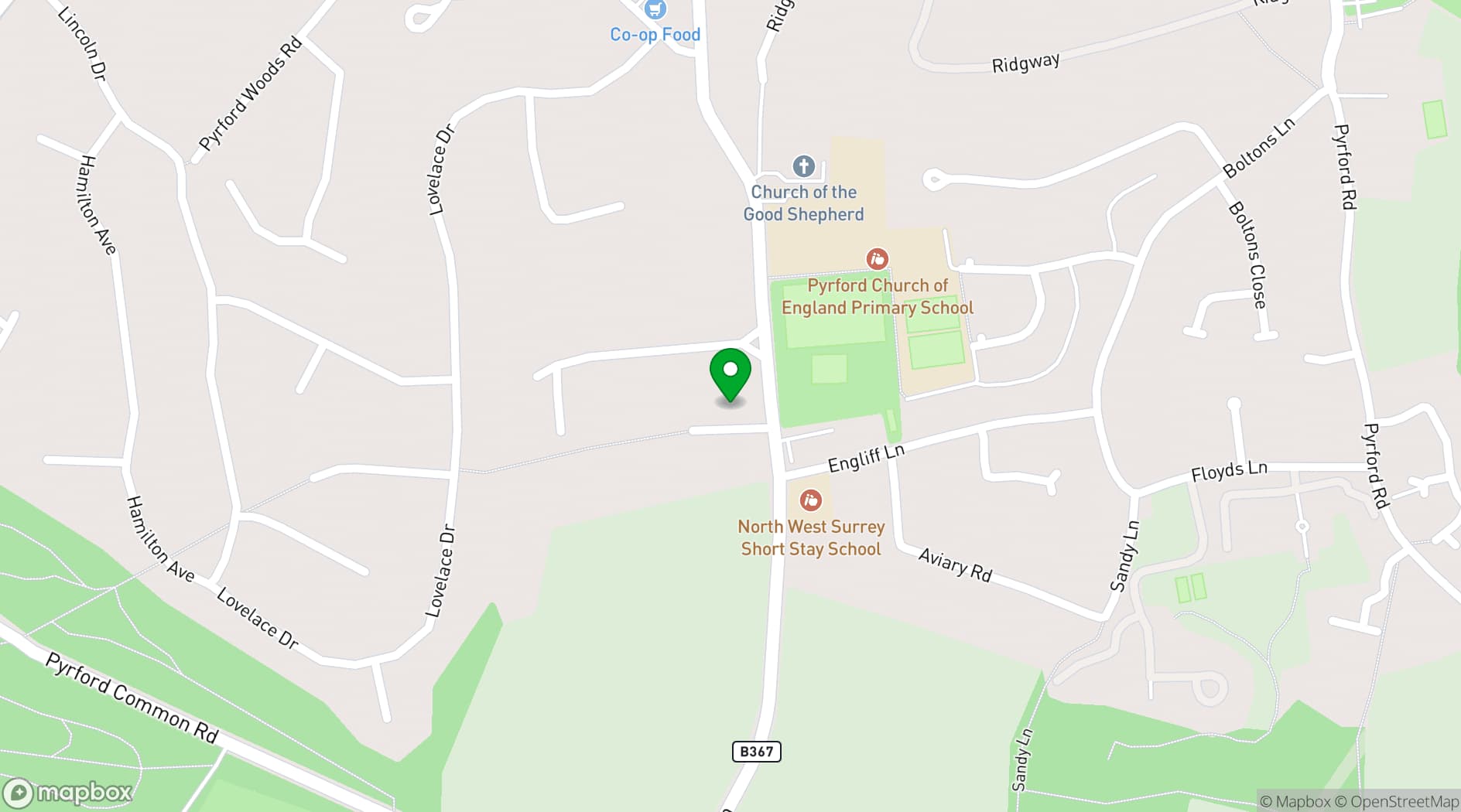 Map showing The Arbor Centre