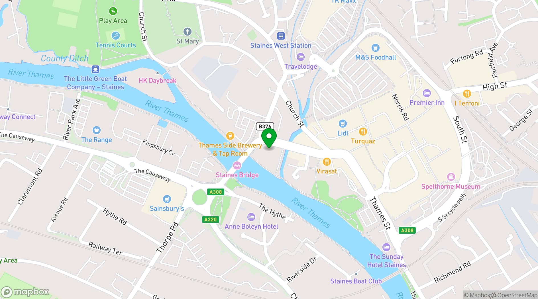 Map showing Last Hop