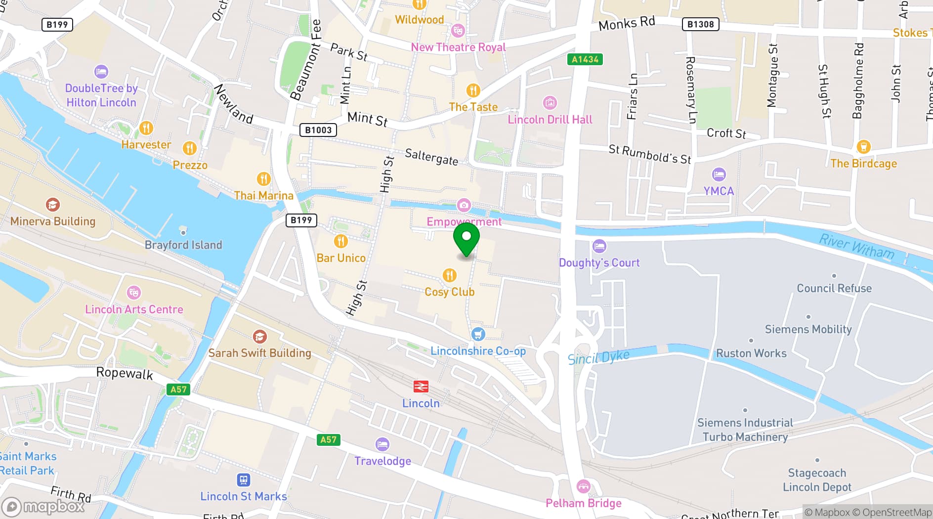 Map showing Turtle Bay Lincoln