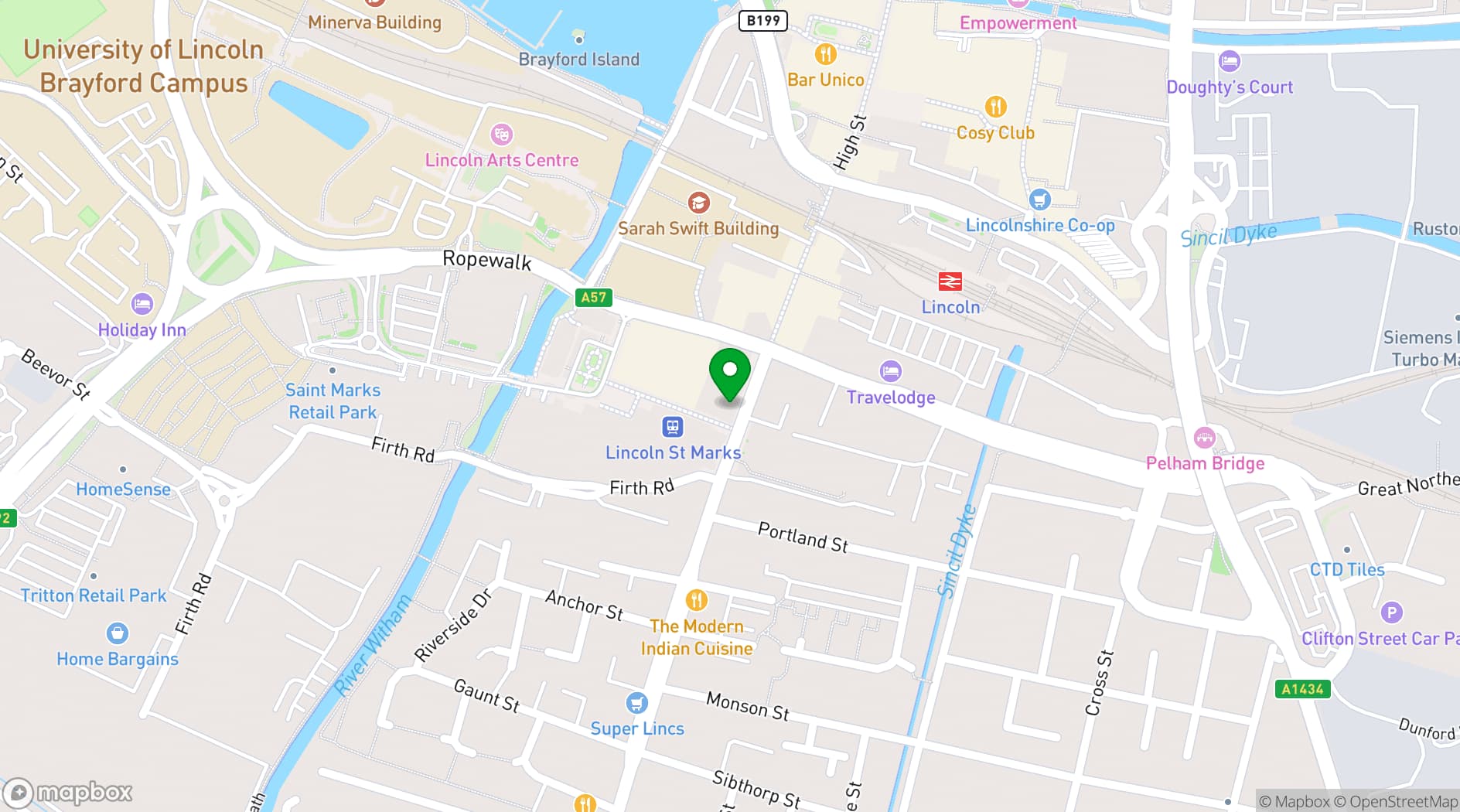 Map showing STACK Lincoln