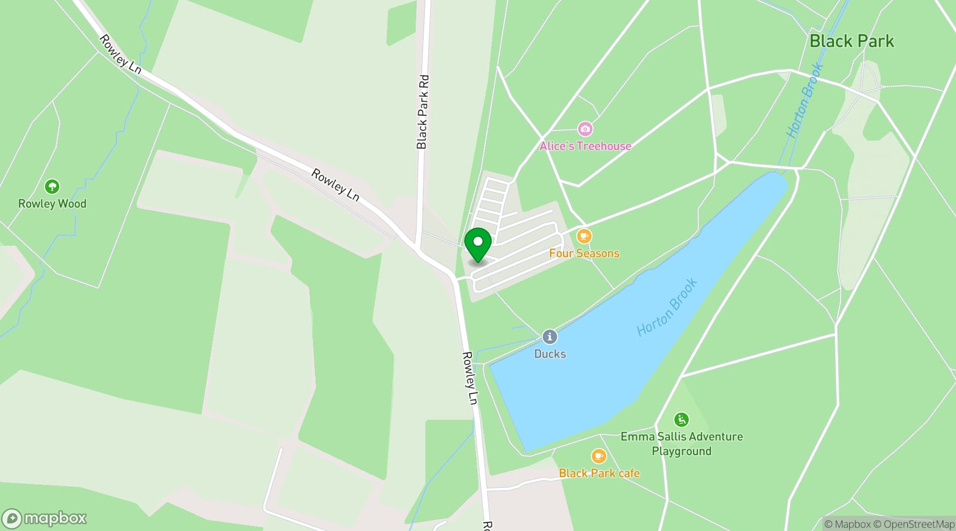 Map showing Go Ape - Black Park