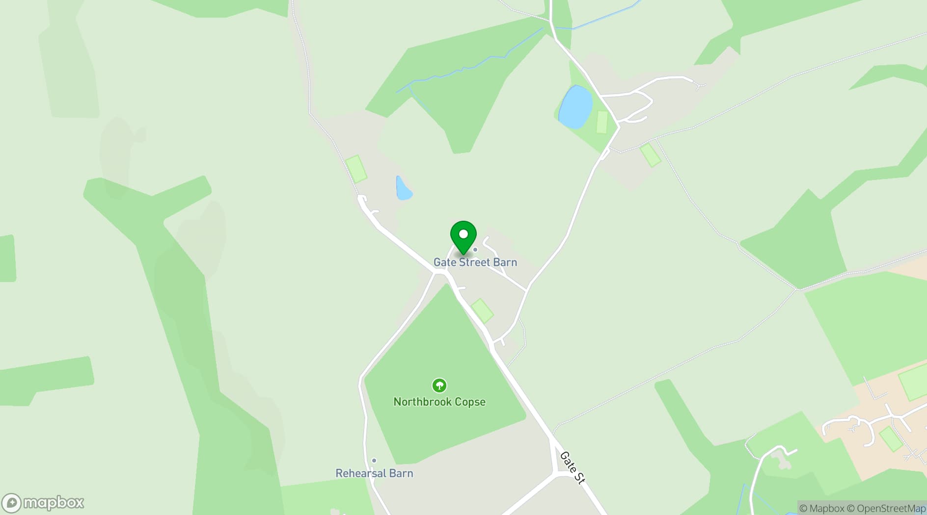Map showing Gate Street