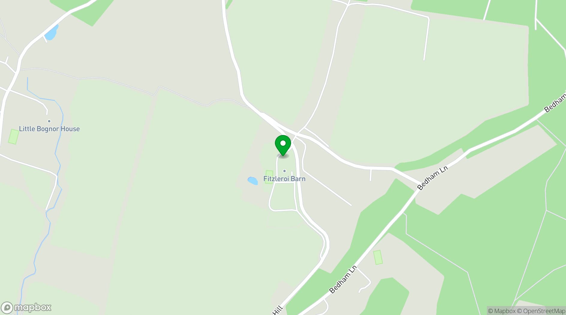 Map showing Fitzleroi Barn