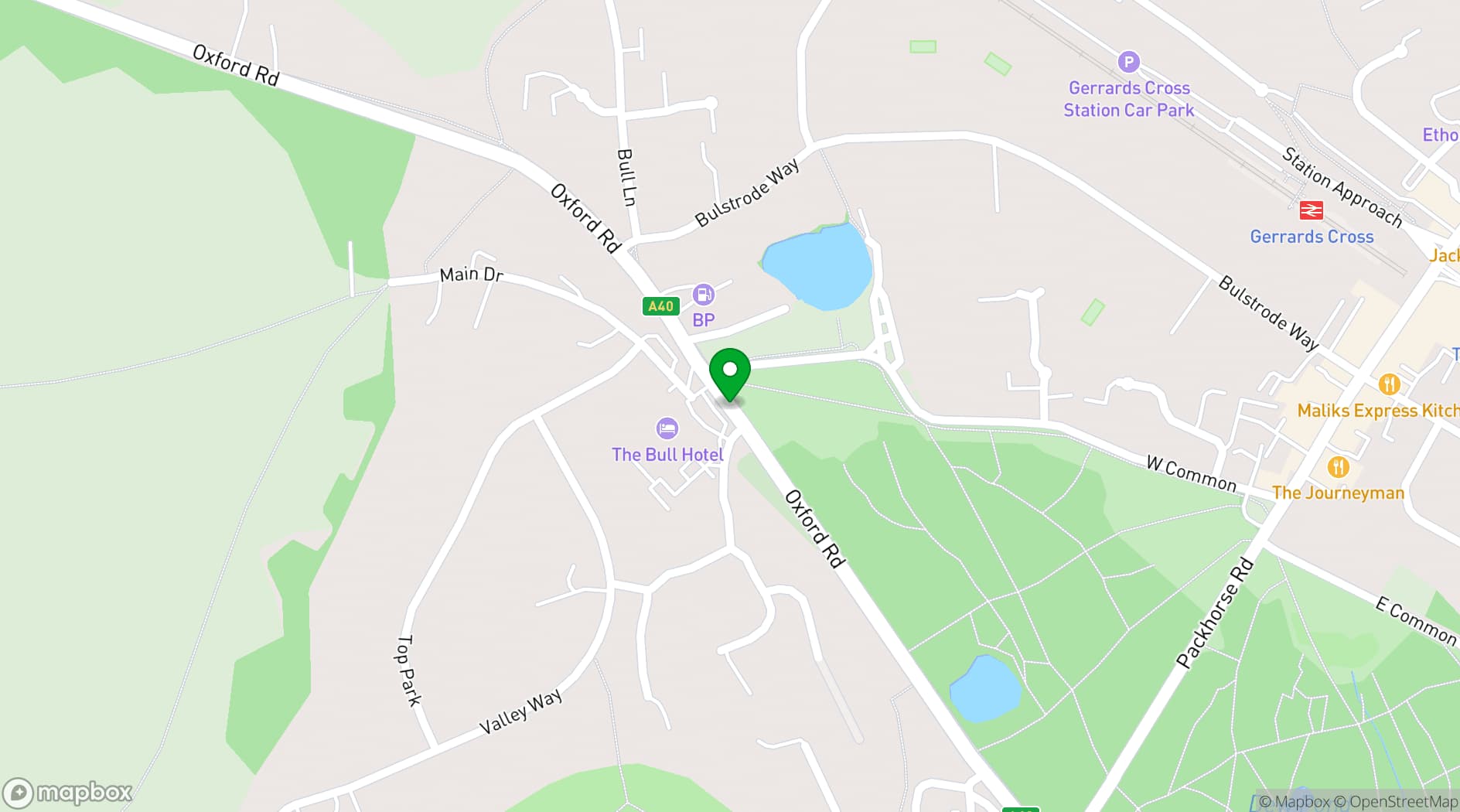 Map showing The Bull Hotel