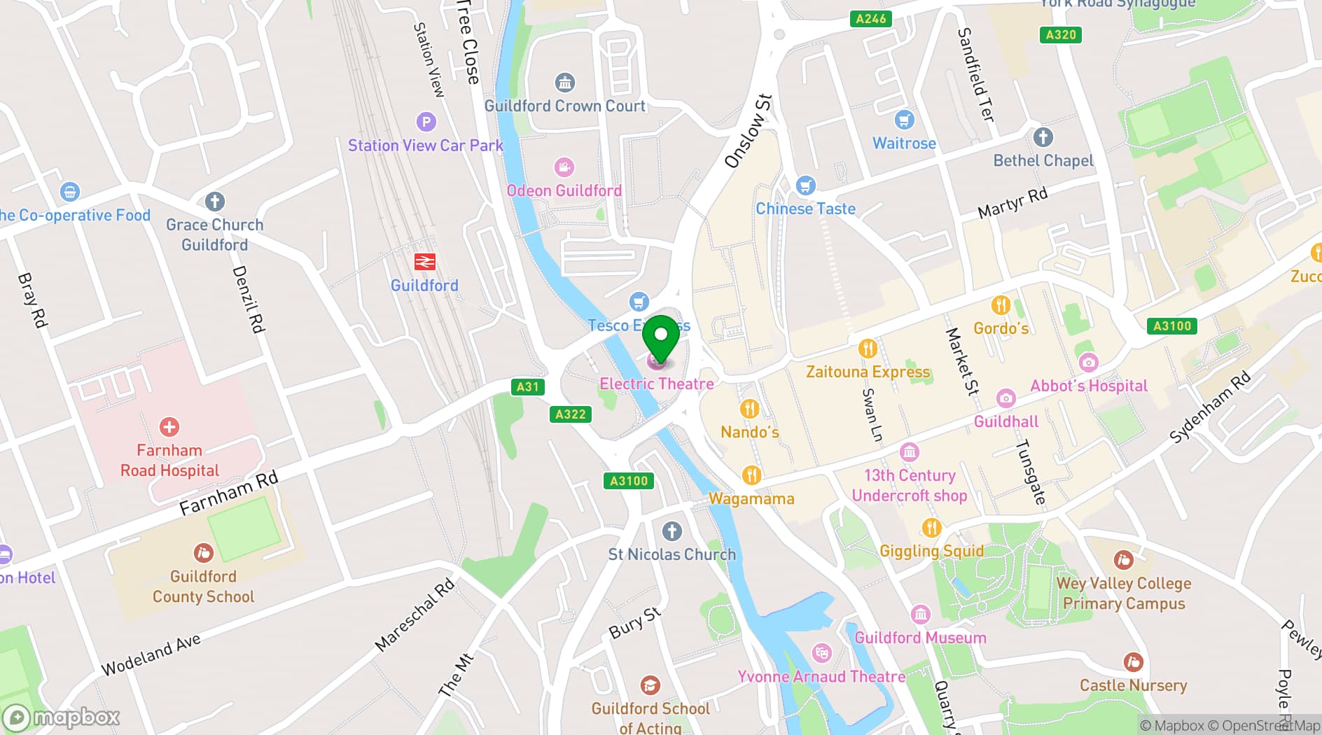 Map showing The Electric Theatre