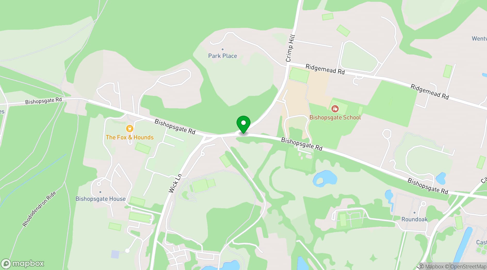 Map showing Fairmont Windsor Park