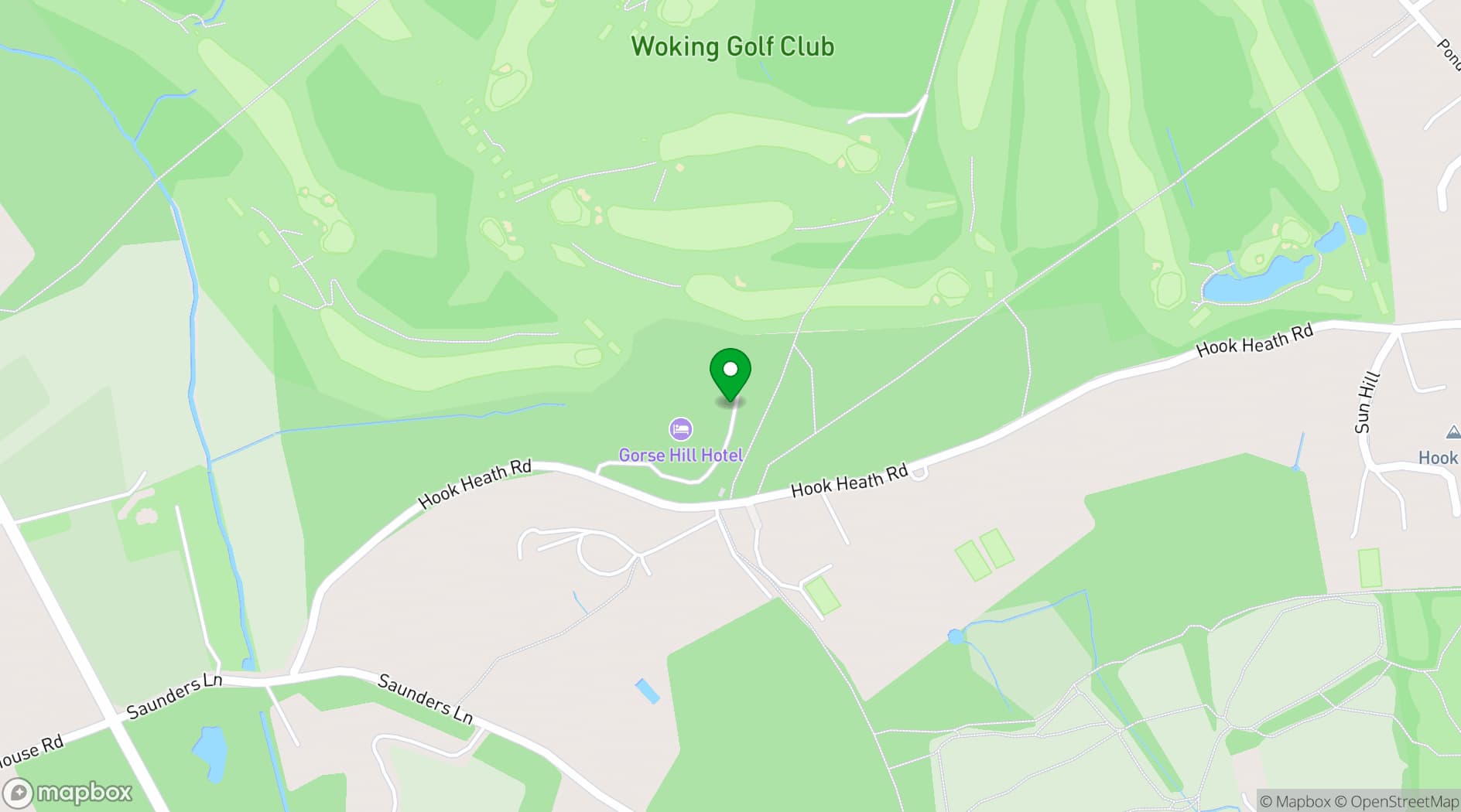 Map showing Gorse Hill
