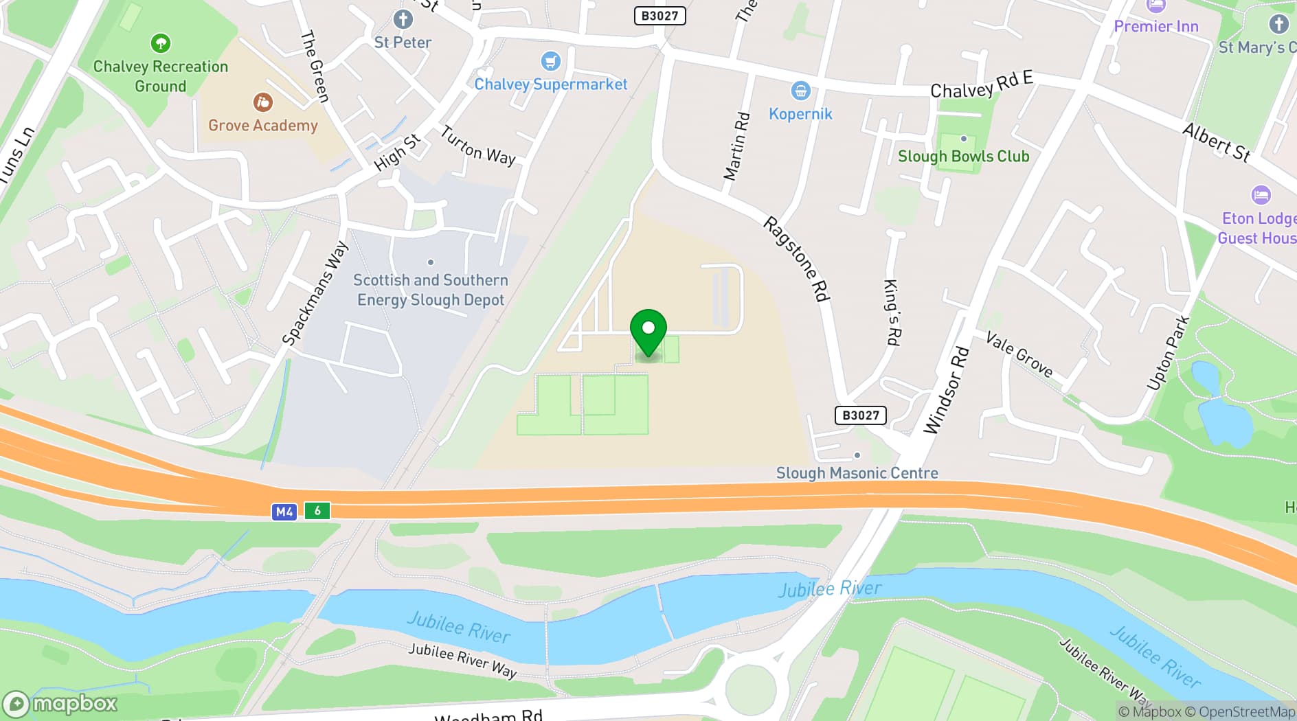 Map showing Powerleague Slough