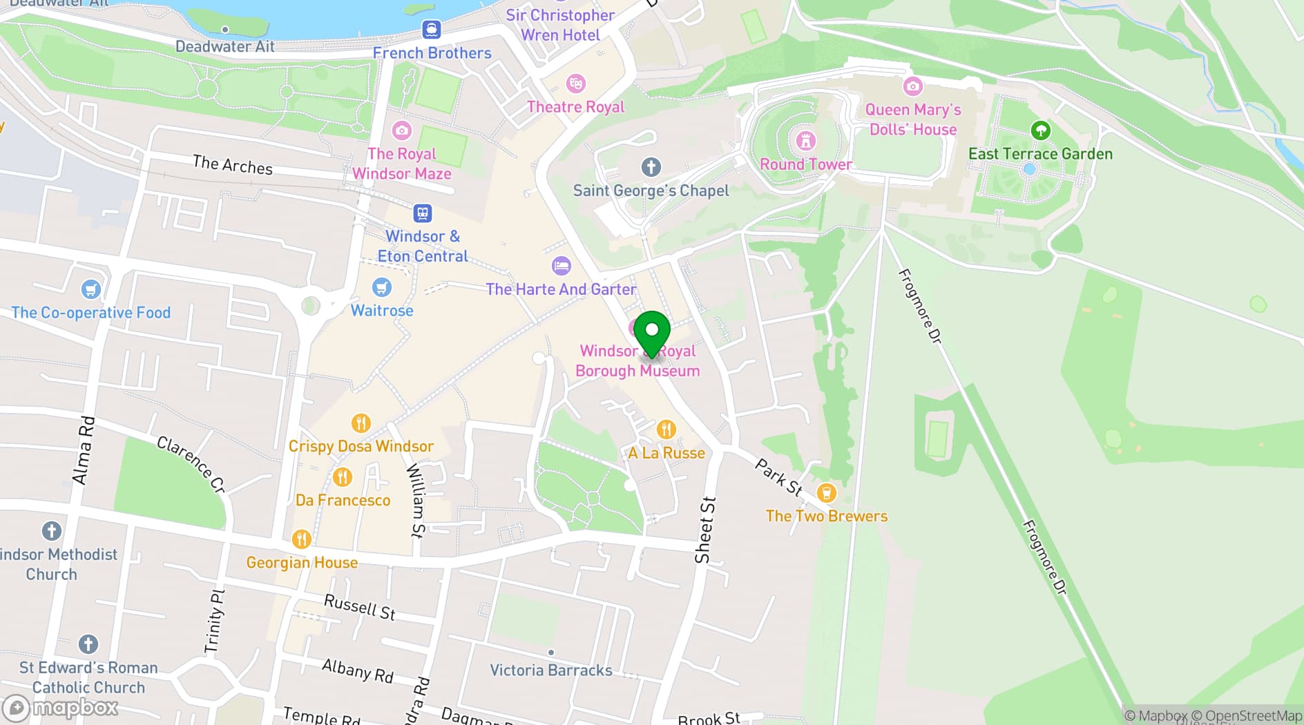 Map showing Alfie’s lounge