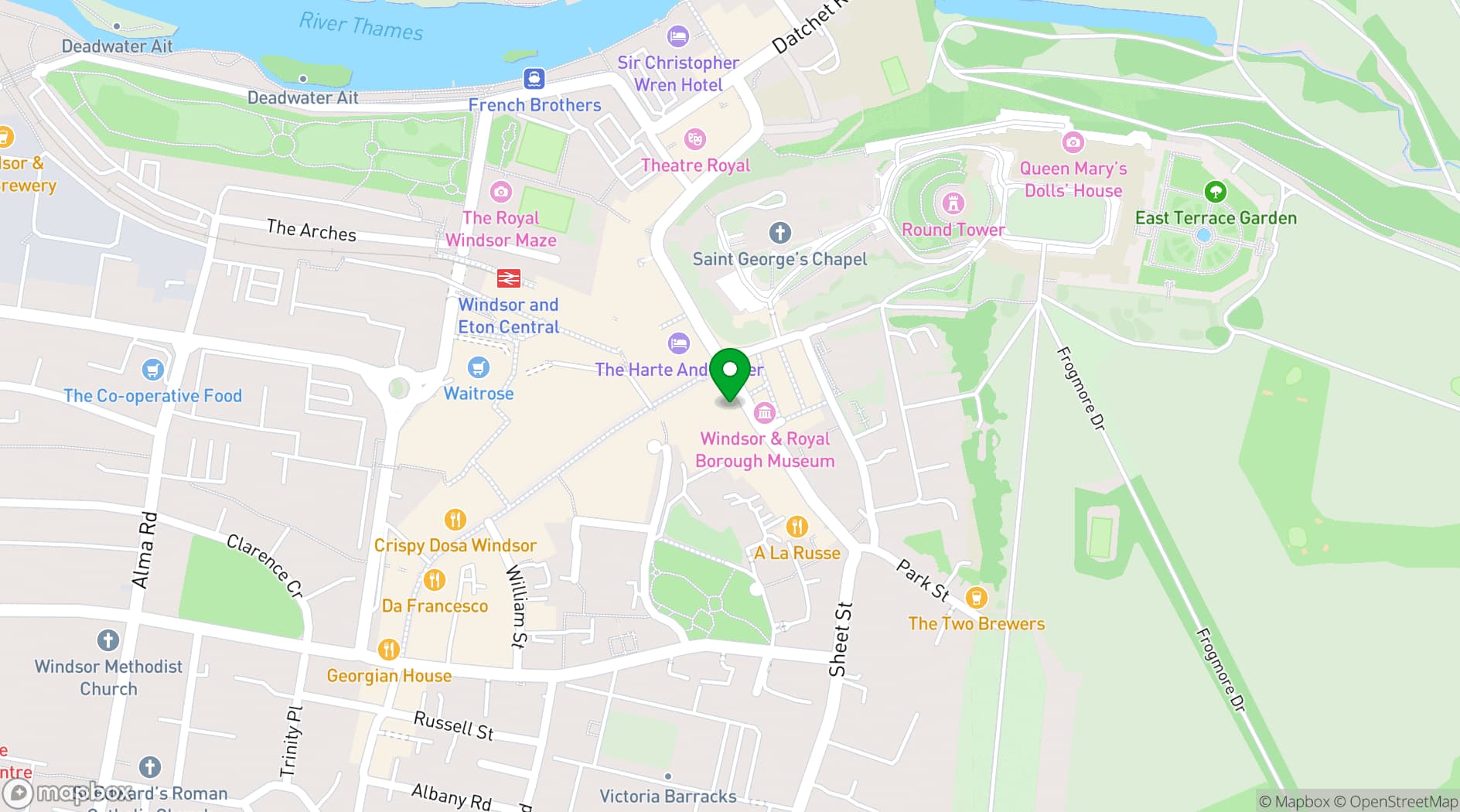 Map showing Macdonald Windsor Hotel