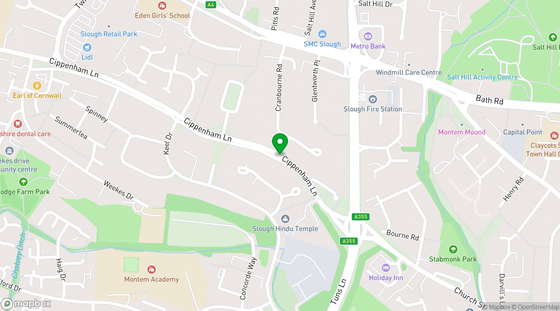 Map showing Copthorne Hotel Slough-Windsor