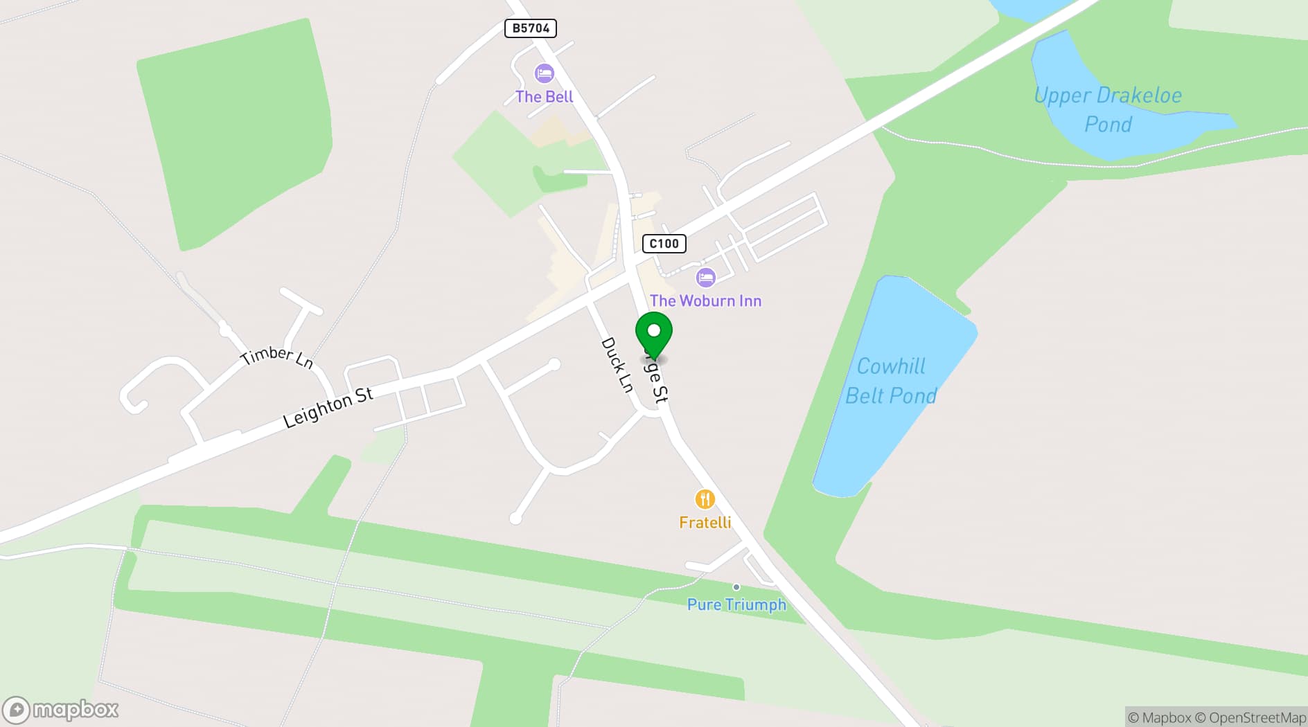 Map showing The Woburn