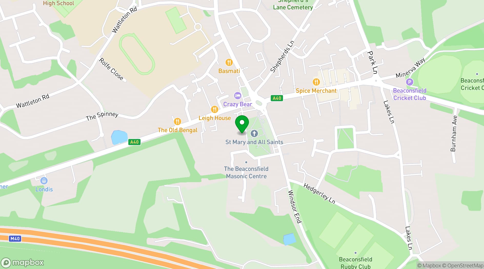 Map showing The Fitzwilliams Centre