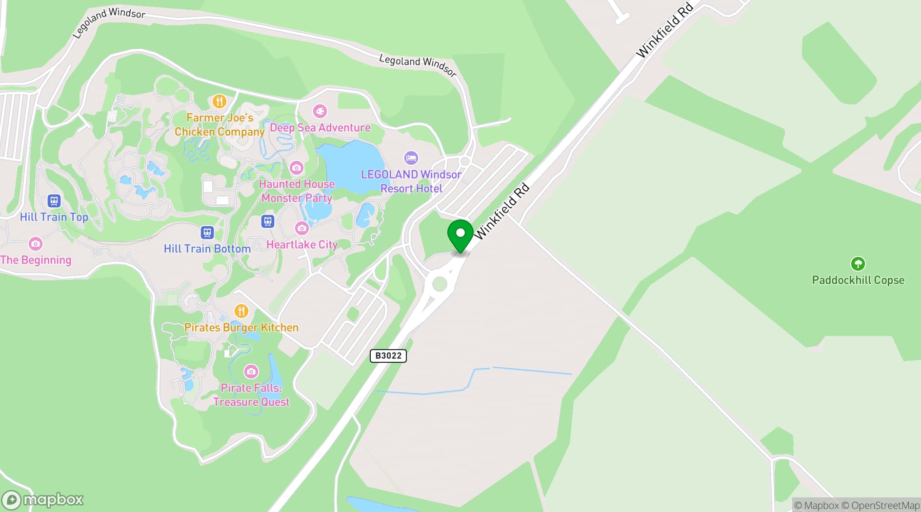 Map showing Legoland® Resort Hotel