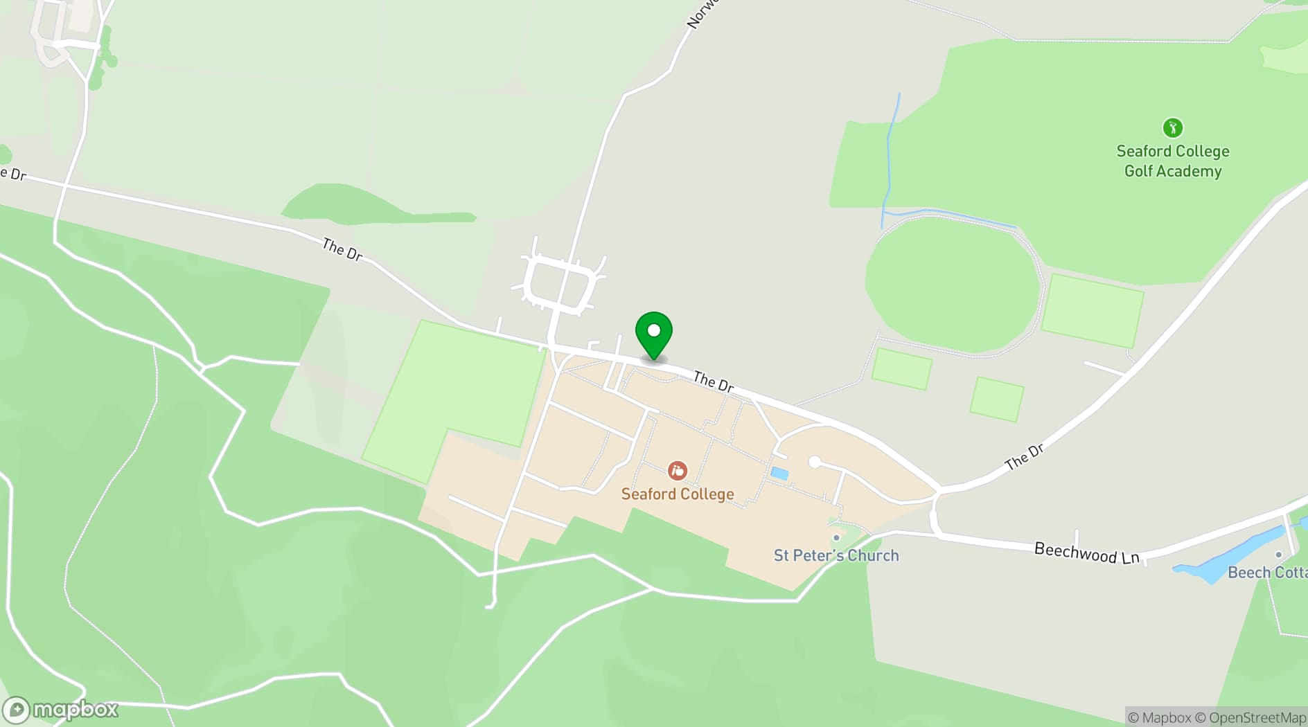 Map showing Seaford College