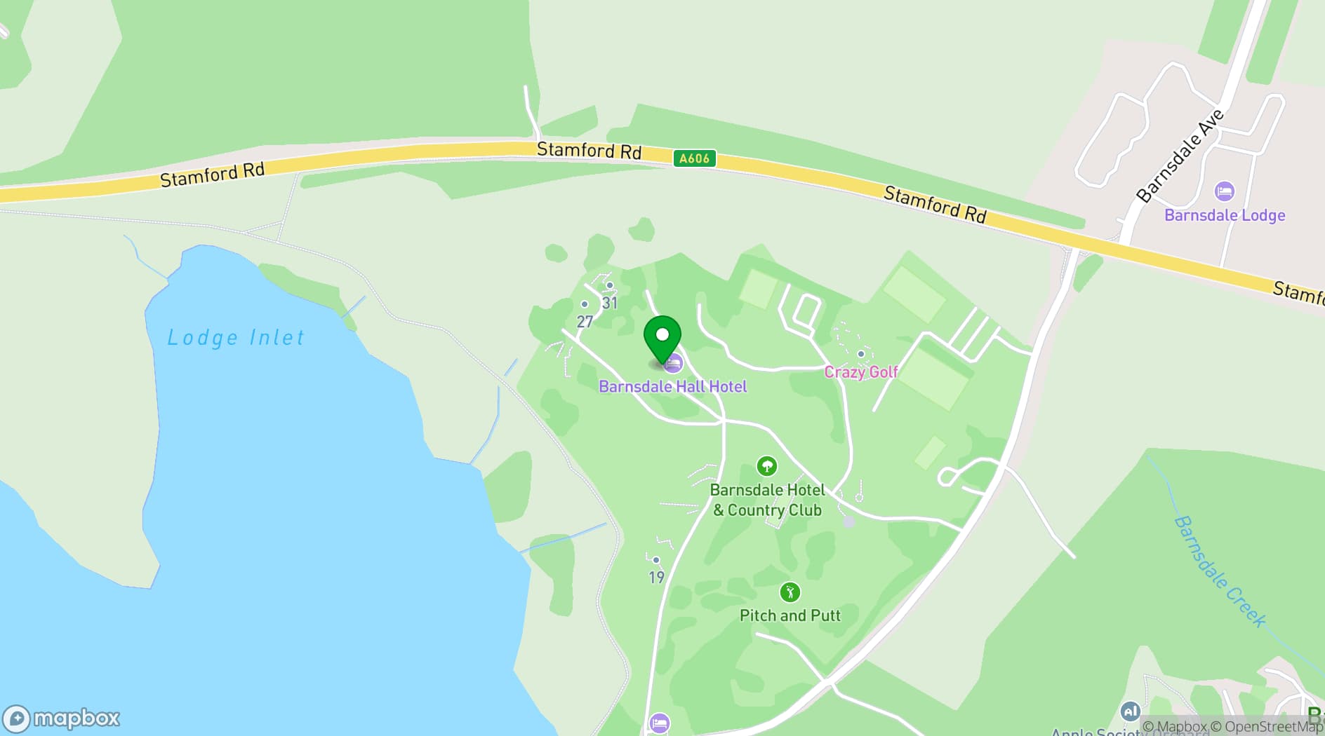 Map showing Rutland Hall Hotel & Spa