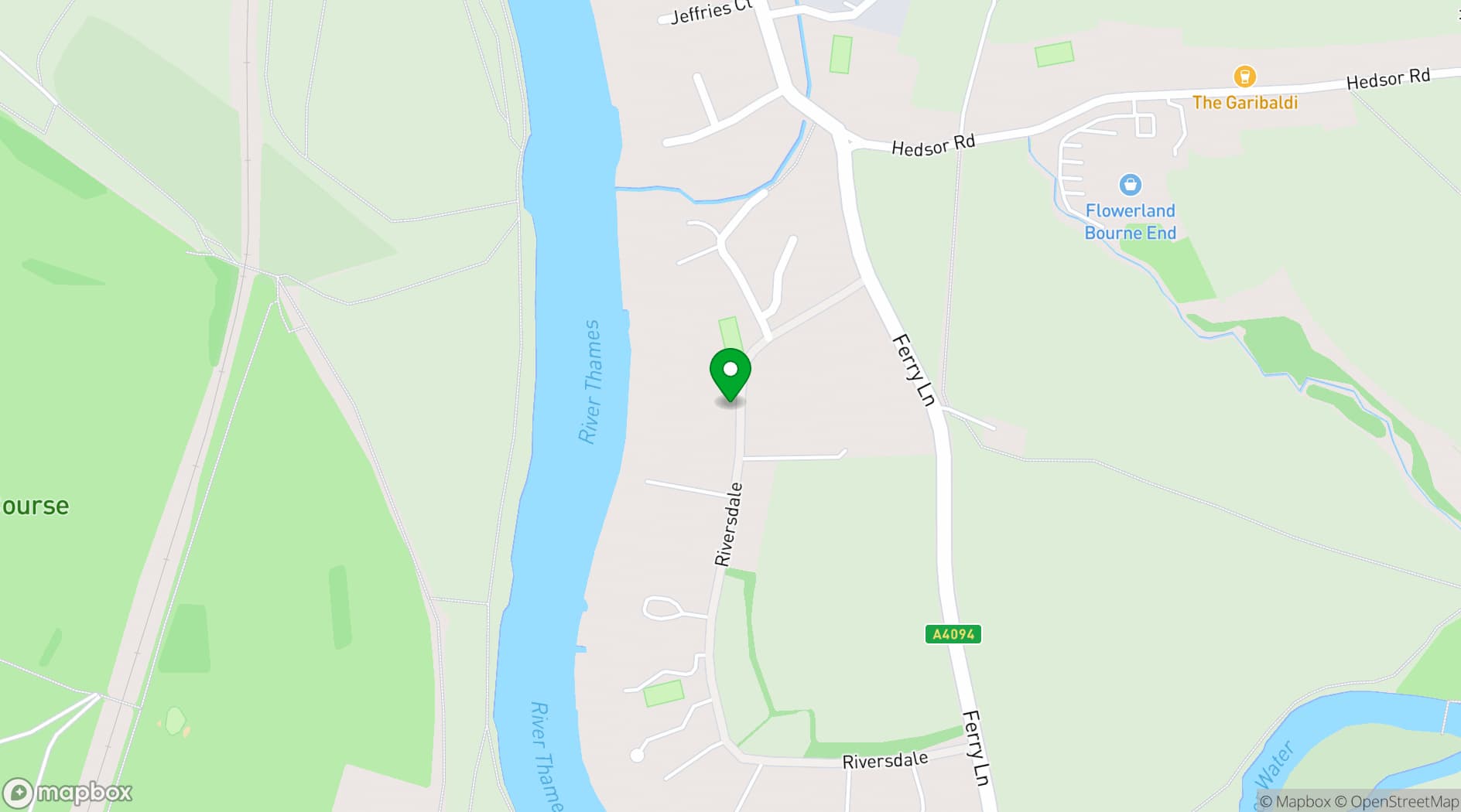 Map showing Riversdale Lodge