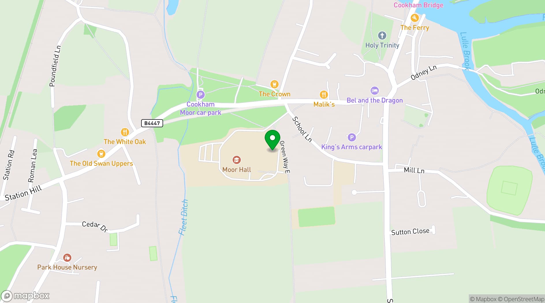 Map showing CIM Business Centre