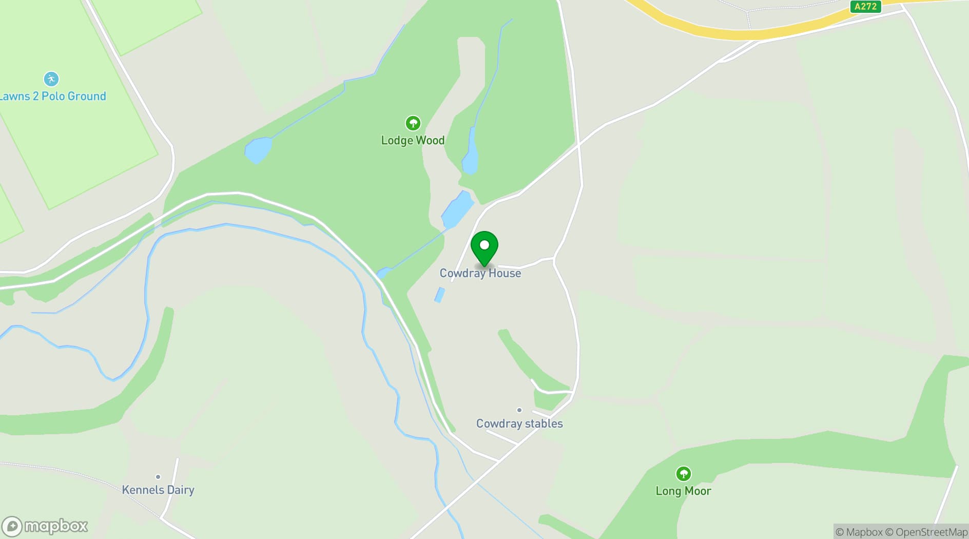 Map showing Cowdray House