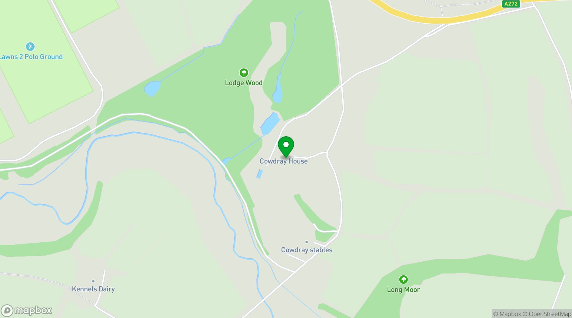 Map showing Cowdray House
