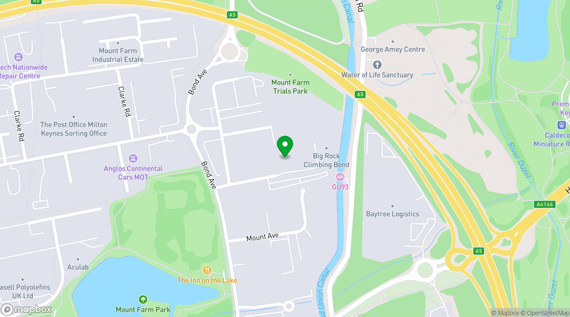 Map showing Formula Fast