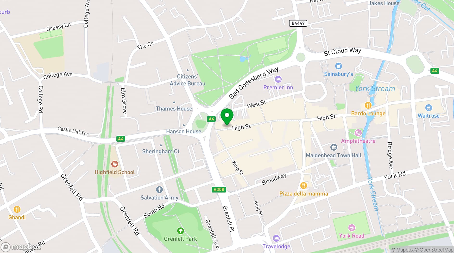 Map showing Sip & Conquer Maidenhead