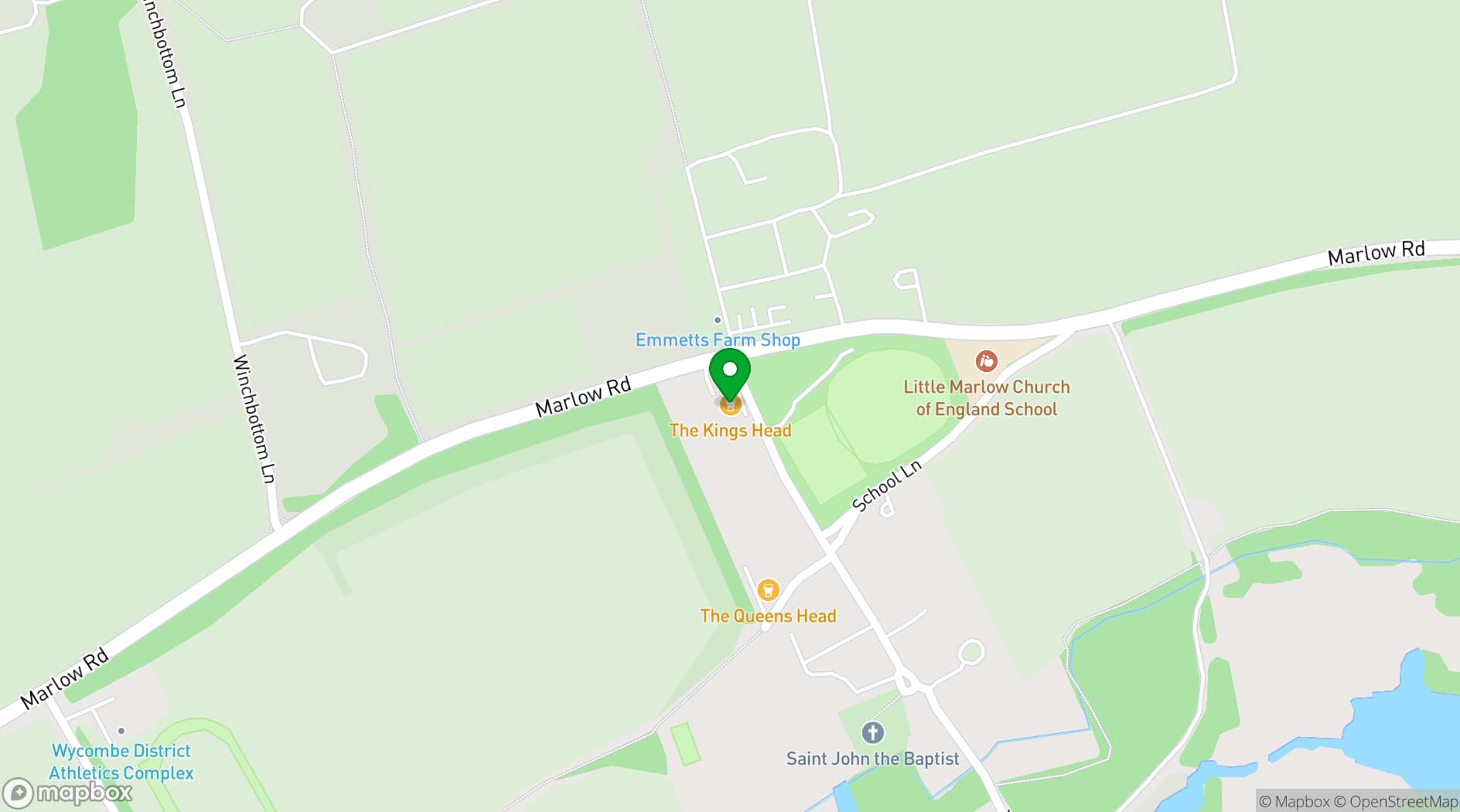 Map showing The Kings Head