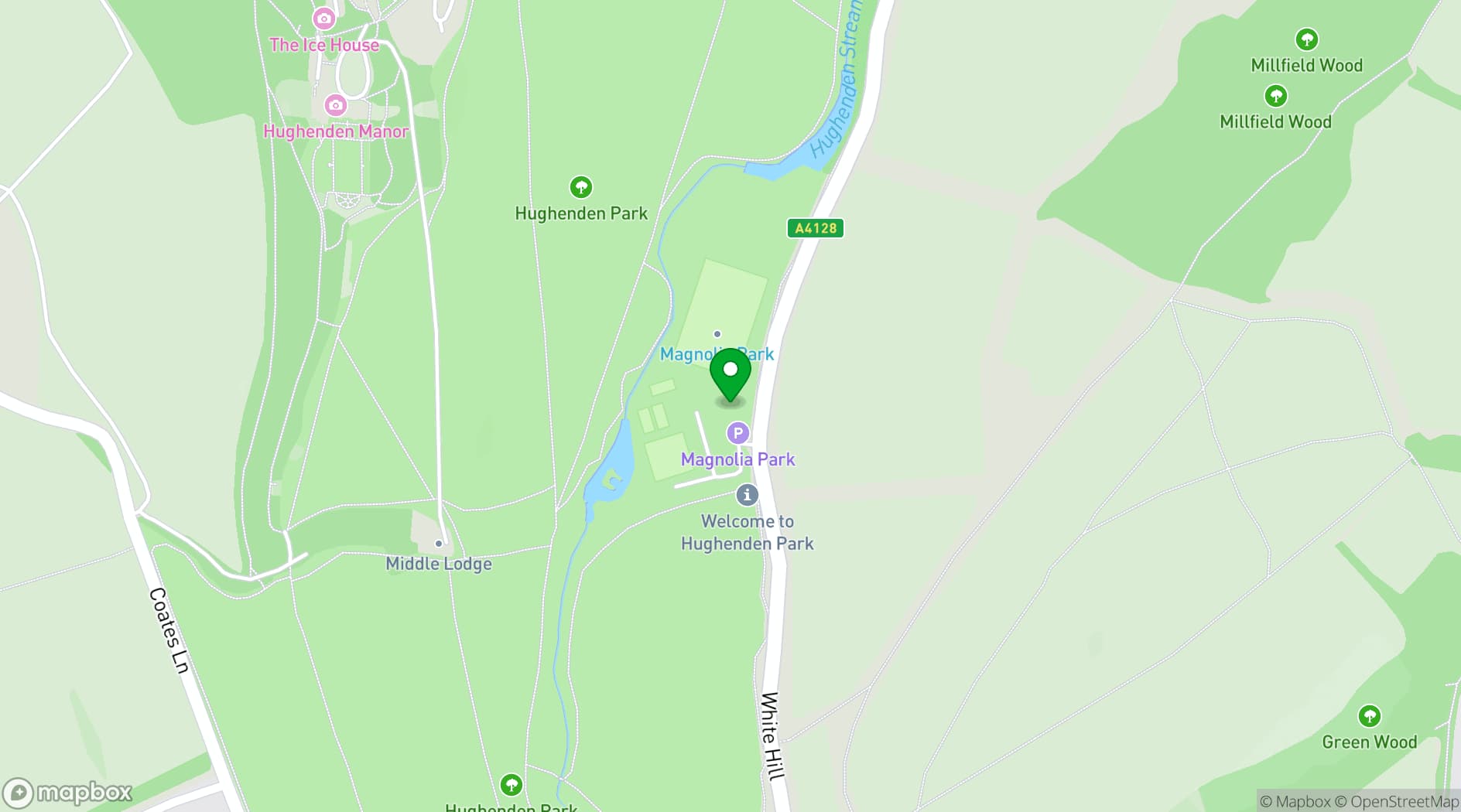 Map showing Magnolia Park