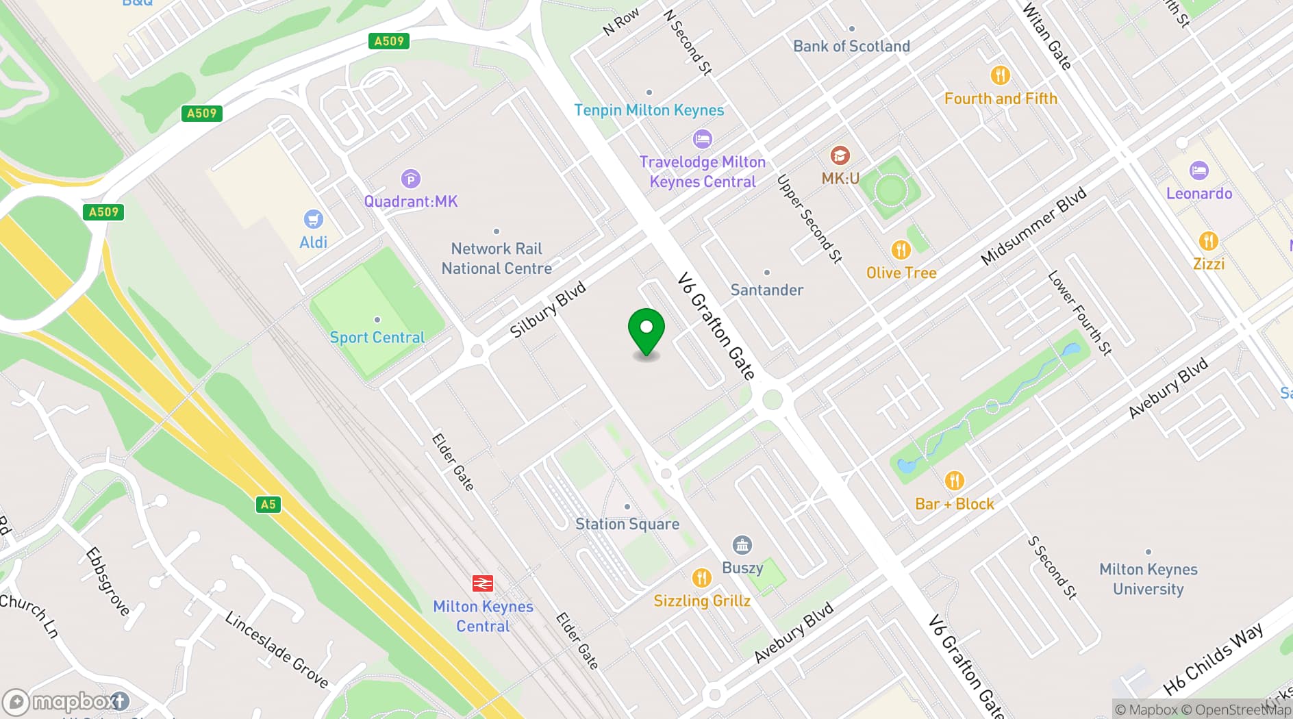 Map showing Unity Place