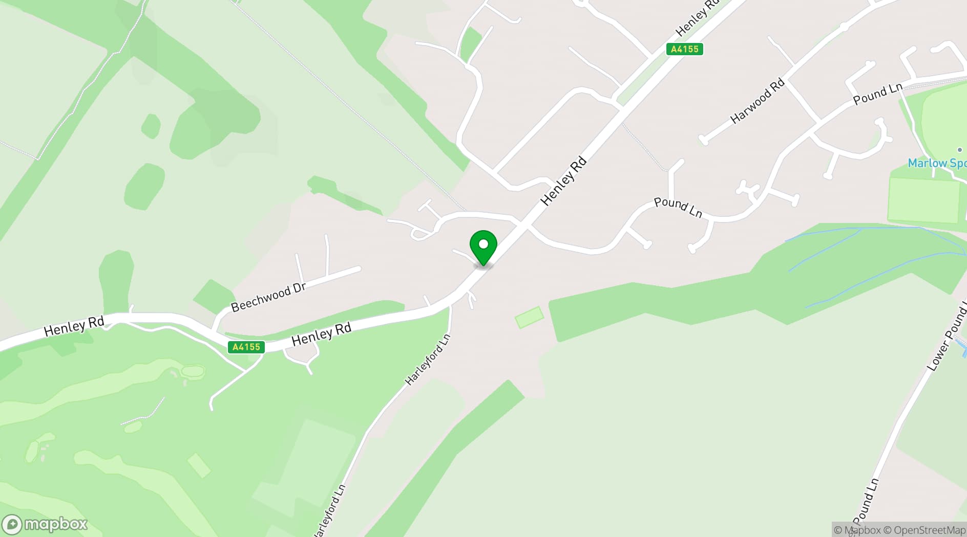Map showing Danesfield House Hotel and Spa