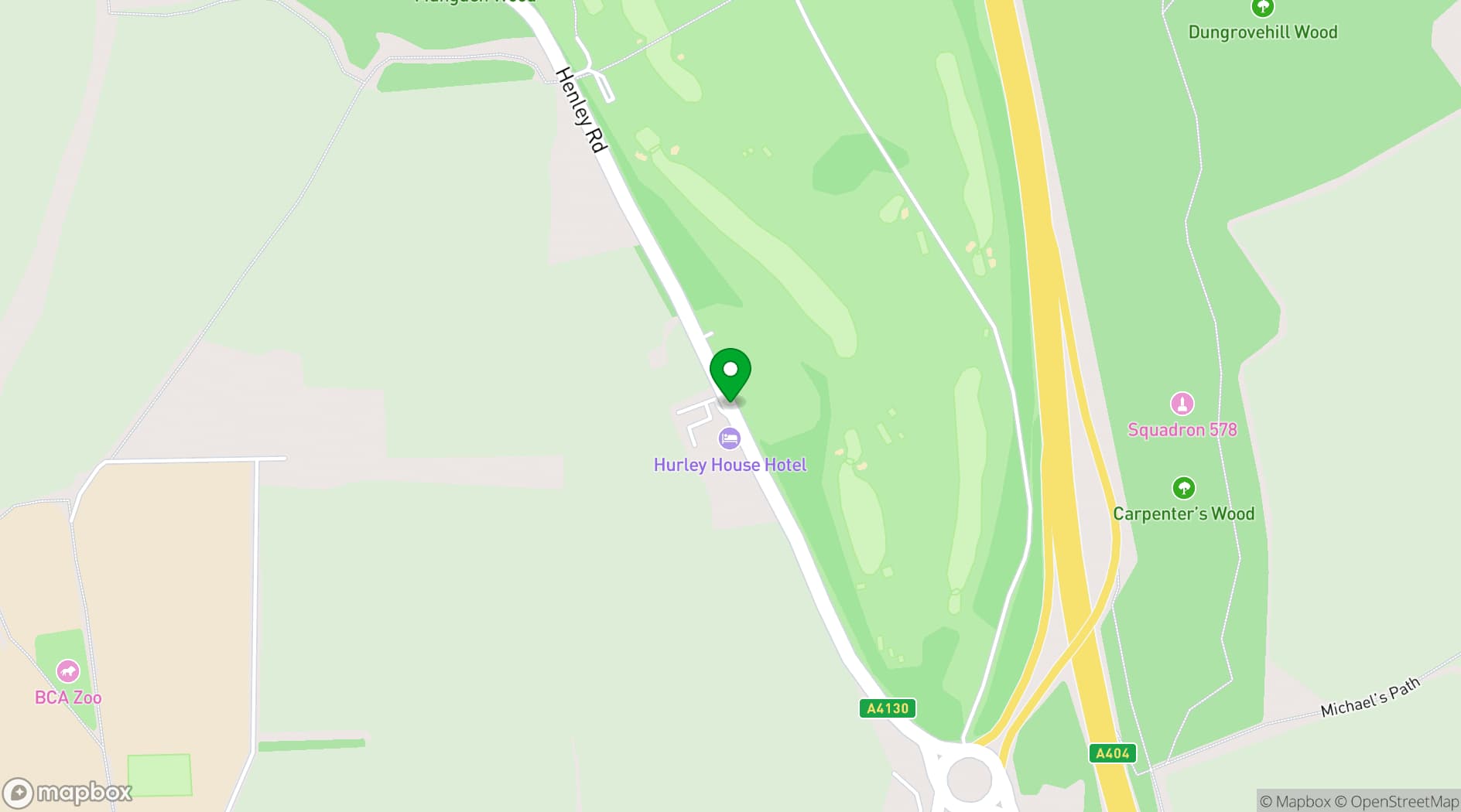 Map showing Hurley House Hotel
