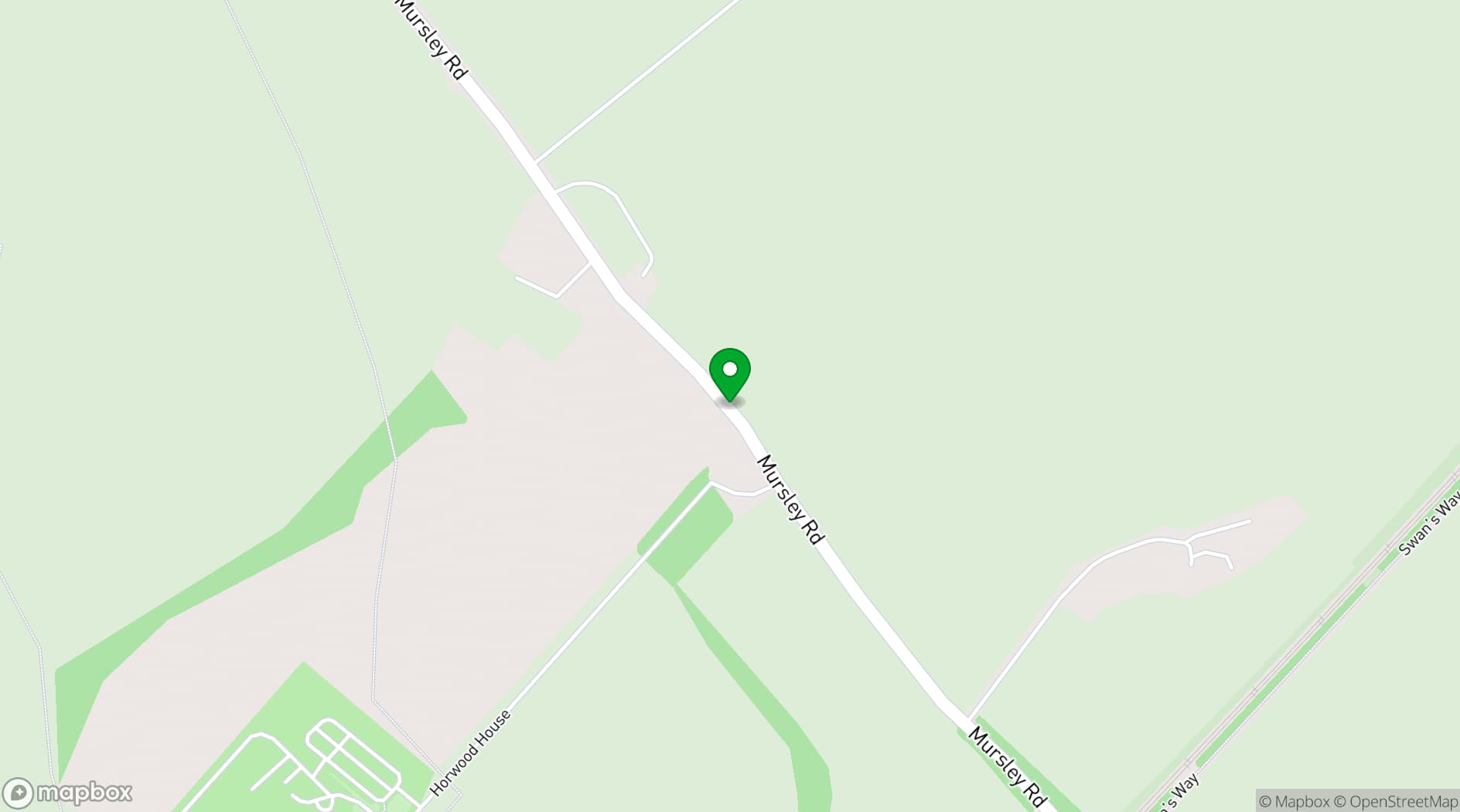 Map showing Horwood House Hotel