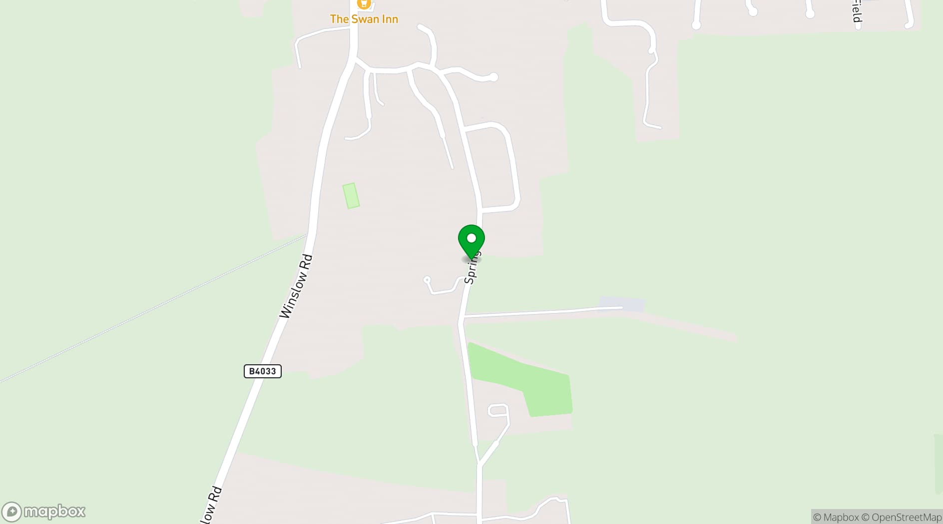 Map showing Spring Cottage