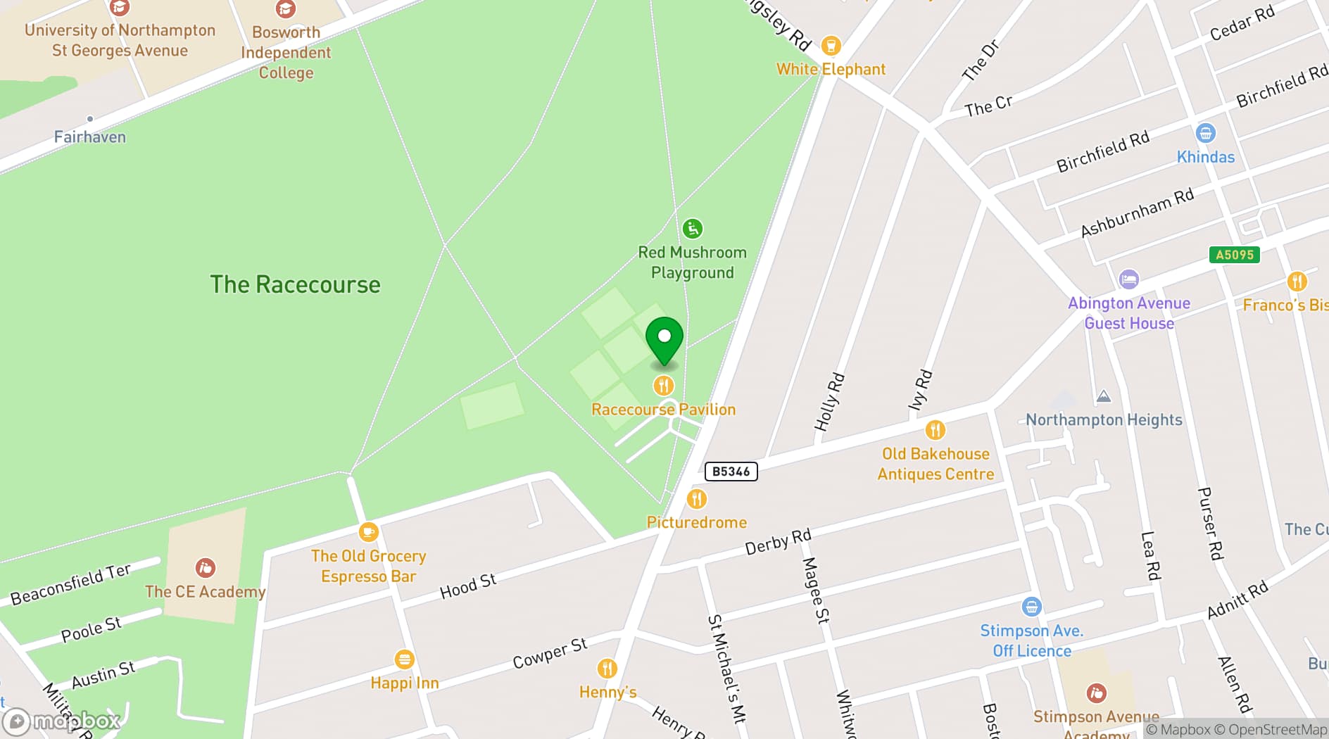Map showing Umbrella Pavilion