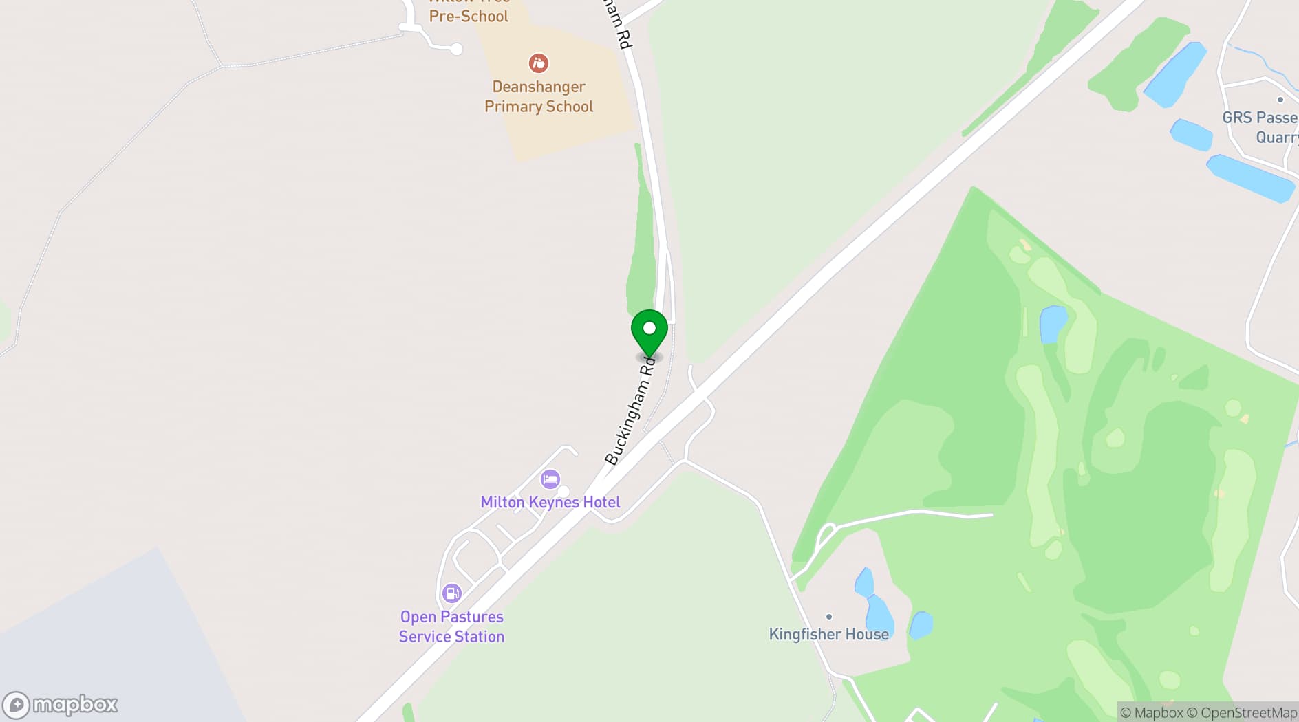 Map showing Kingfisher Park