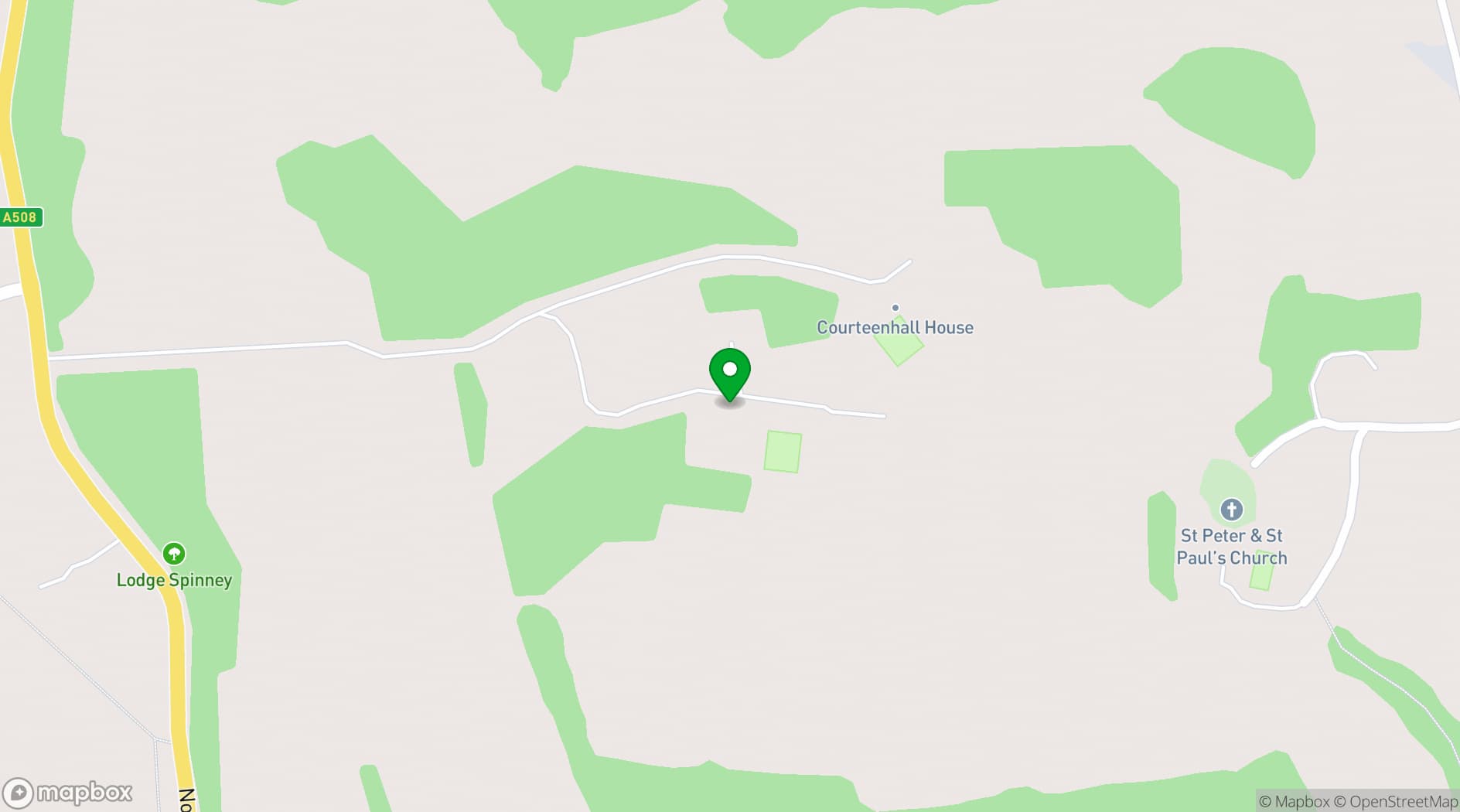 Map showing Courteenhall Estate