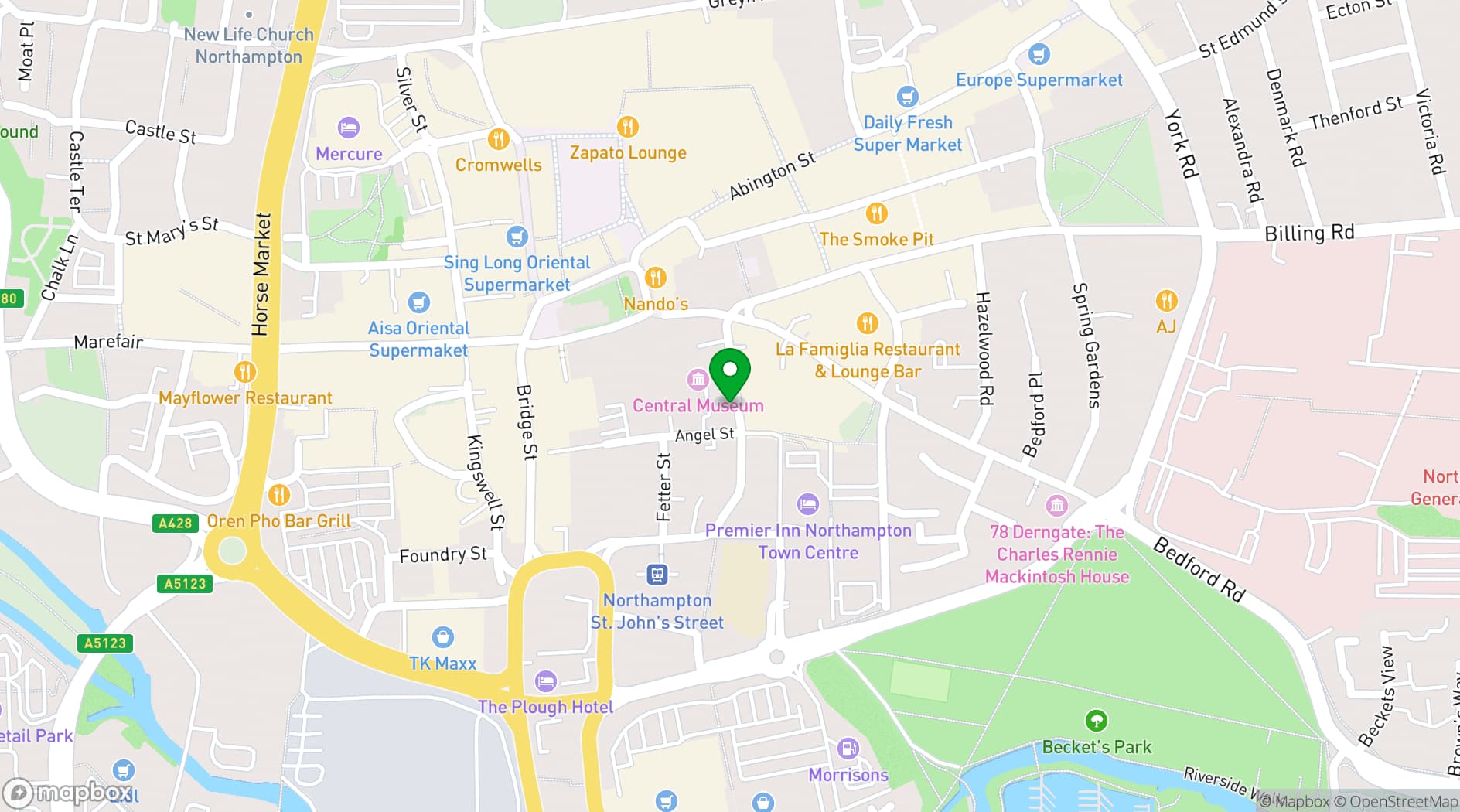 Map showing NN Contemporary Art