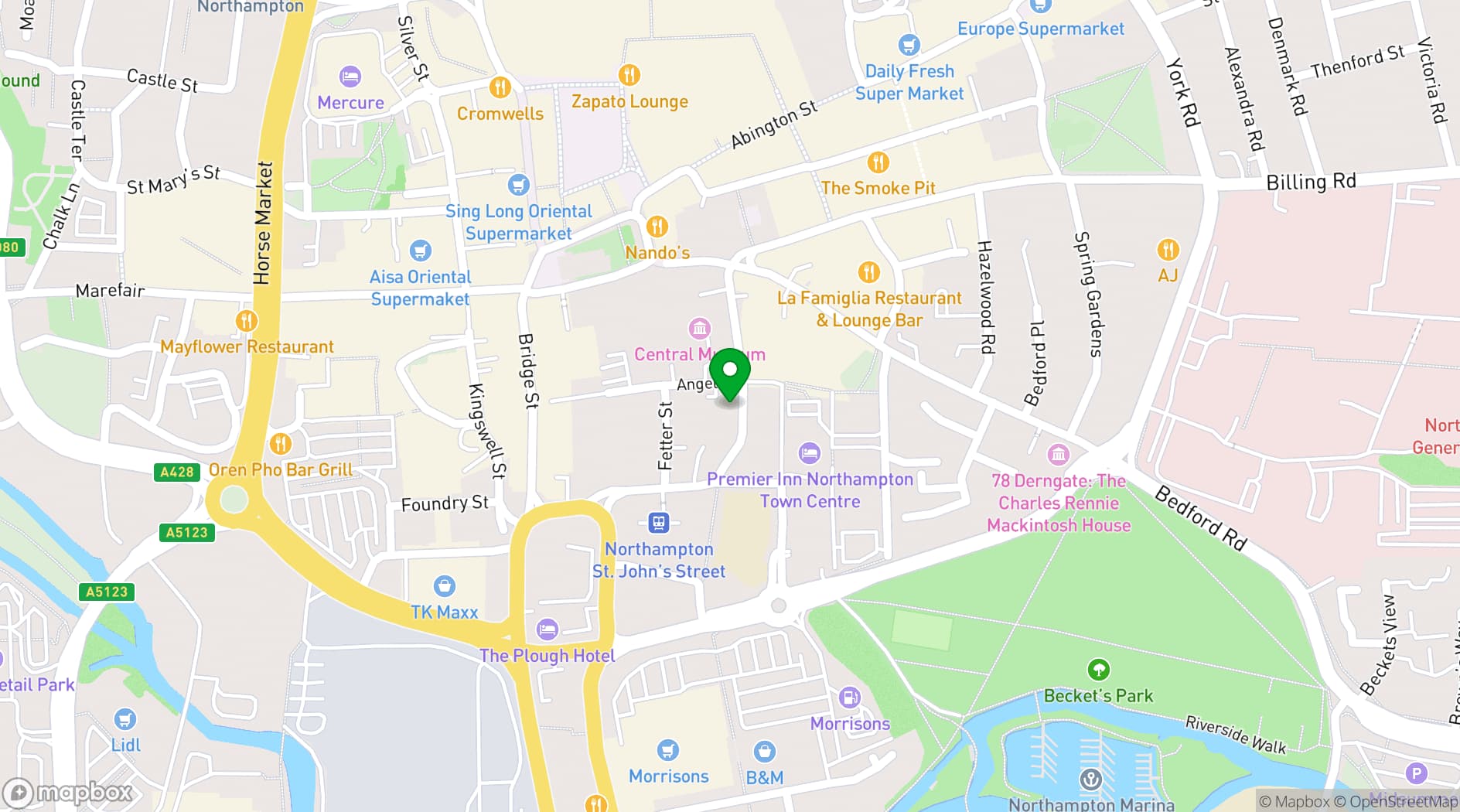 Map showing Vulcan Works