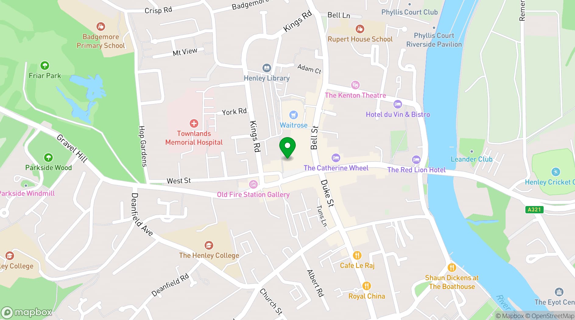 Map showing Piccolino Henley