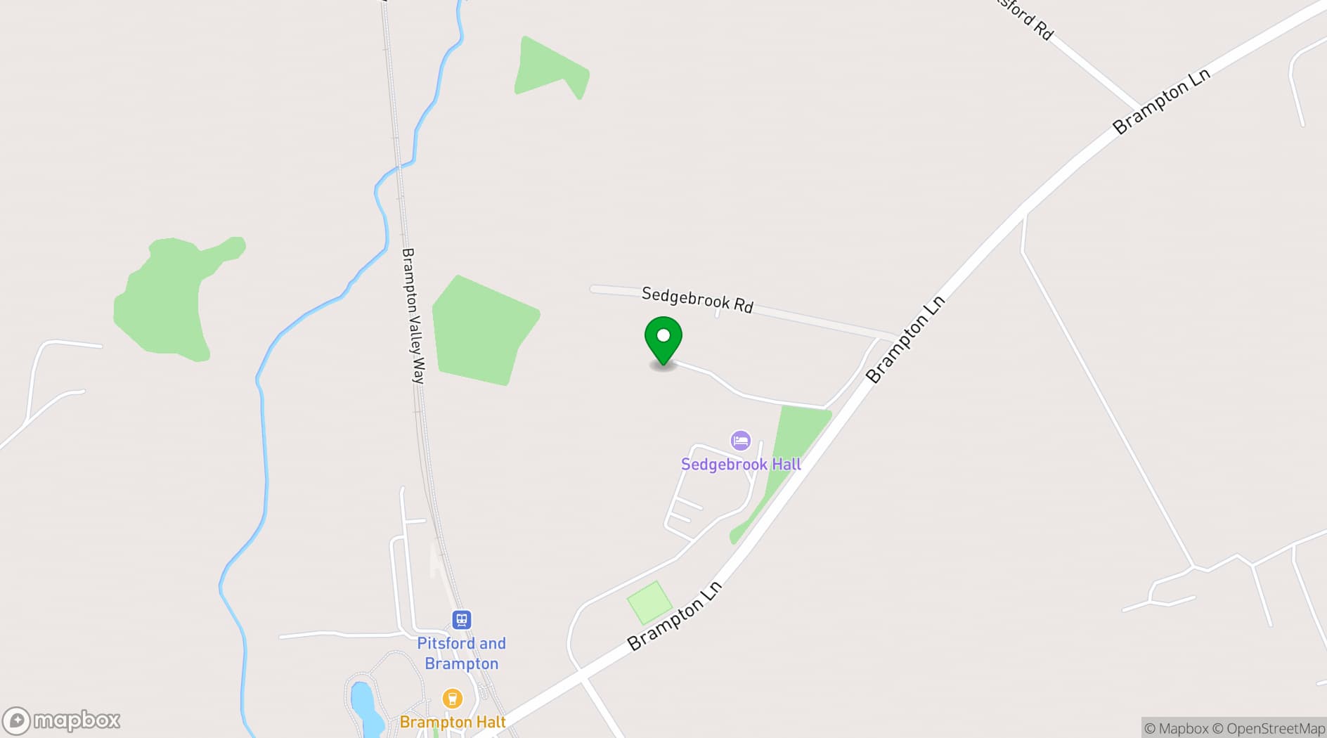 Map showing Sedgebrook Hall Events