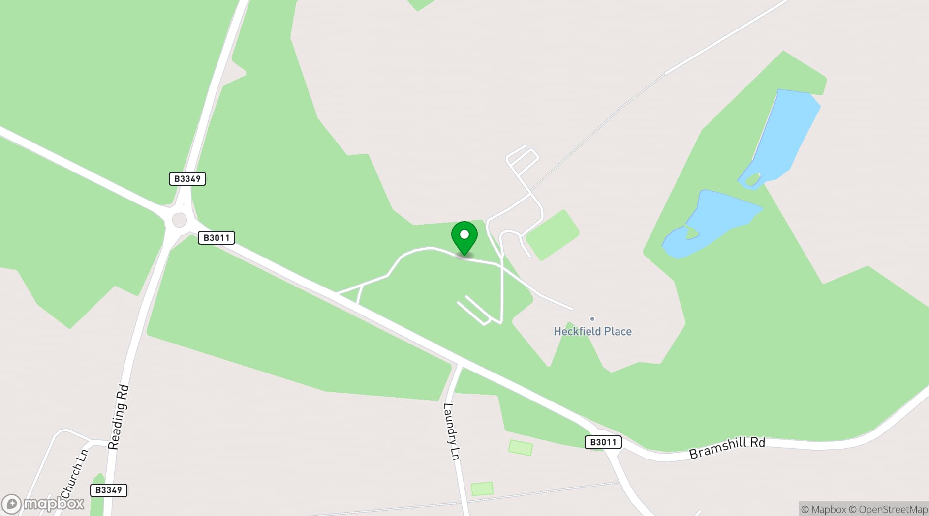 Map showing Heckfield Place
