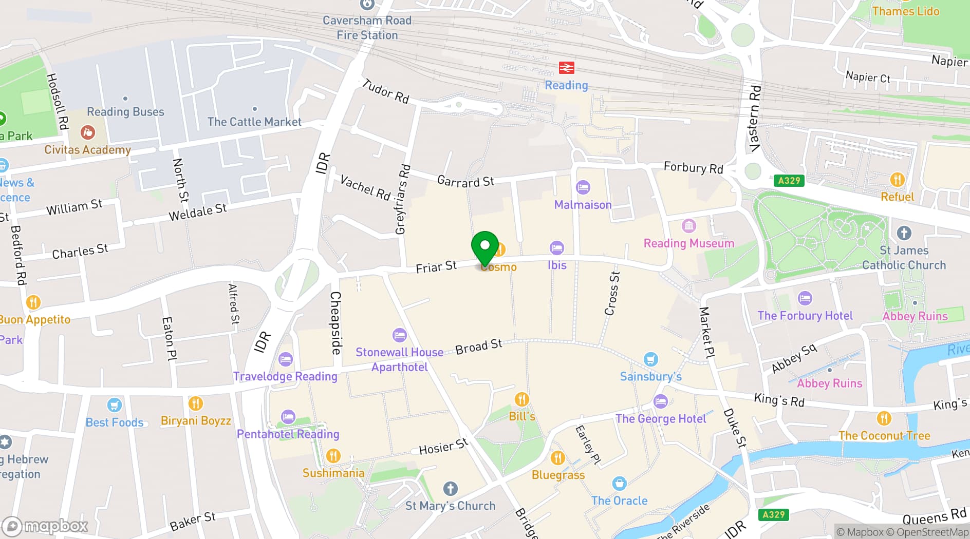 Map showing Lola Lo Reading